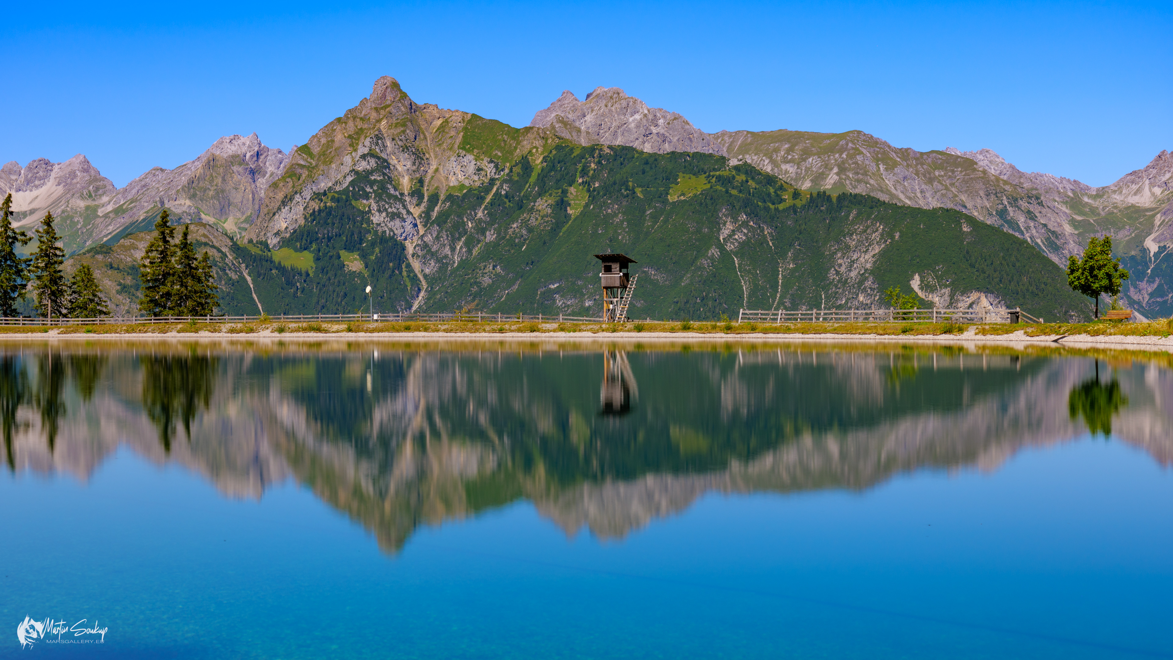 Umělé nádrž Speicherteich Zammer Alm