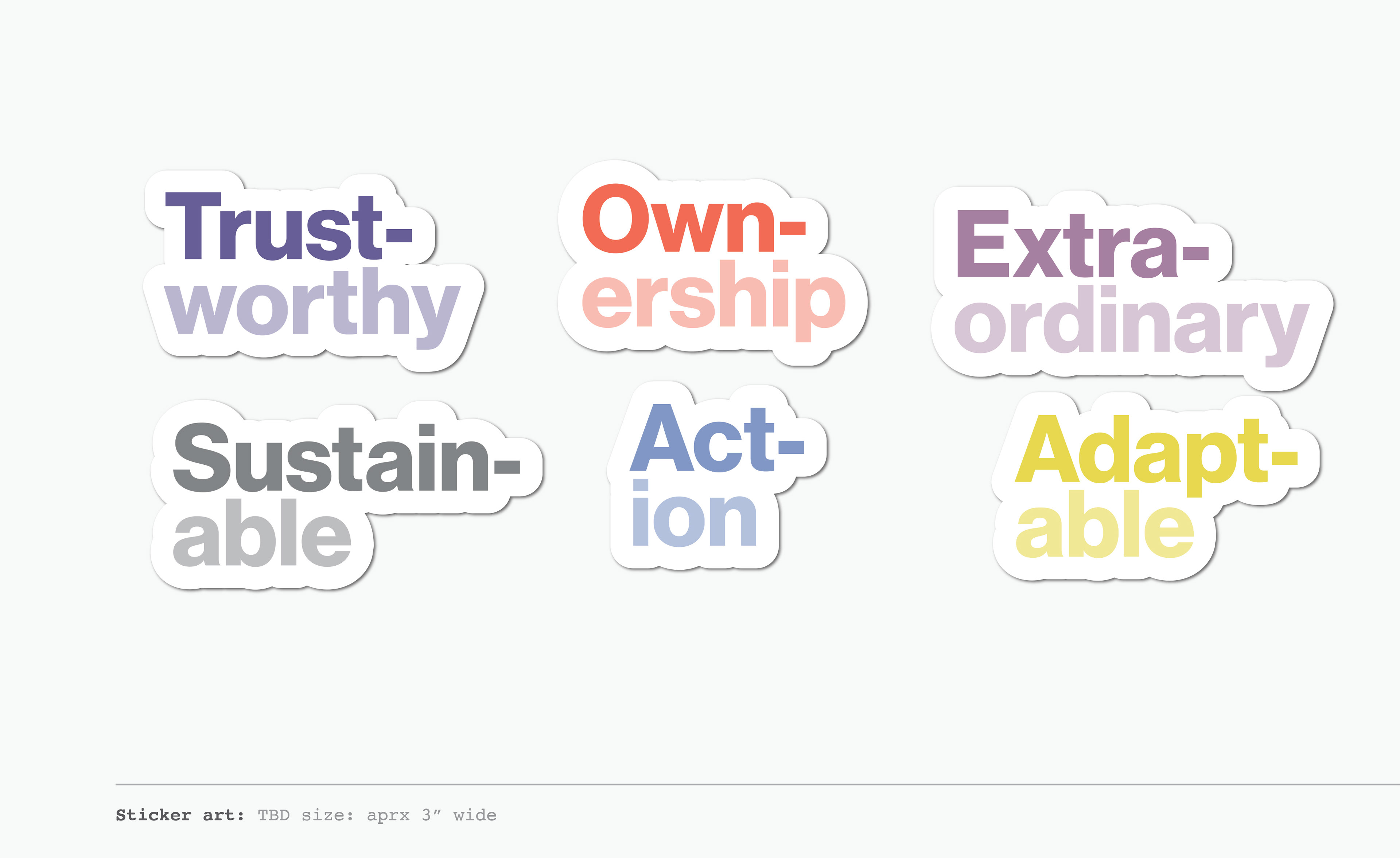 Employee award stickers