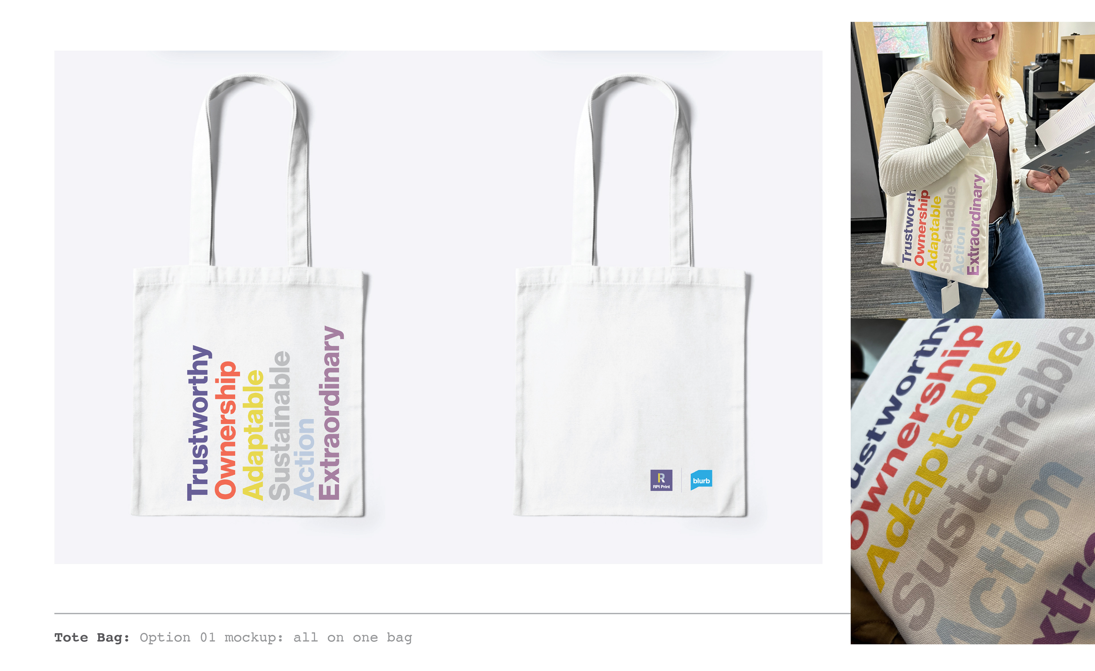 Brand tote bag