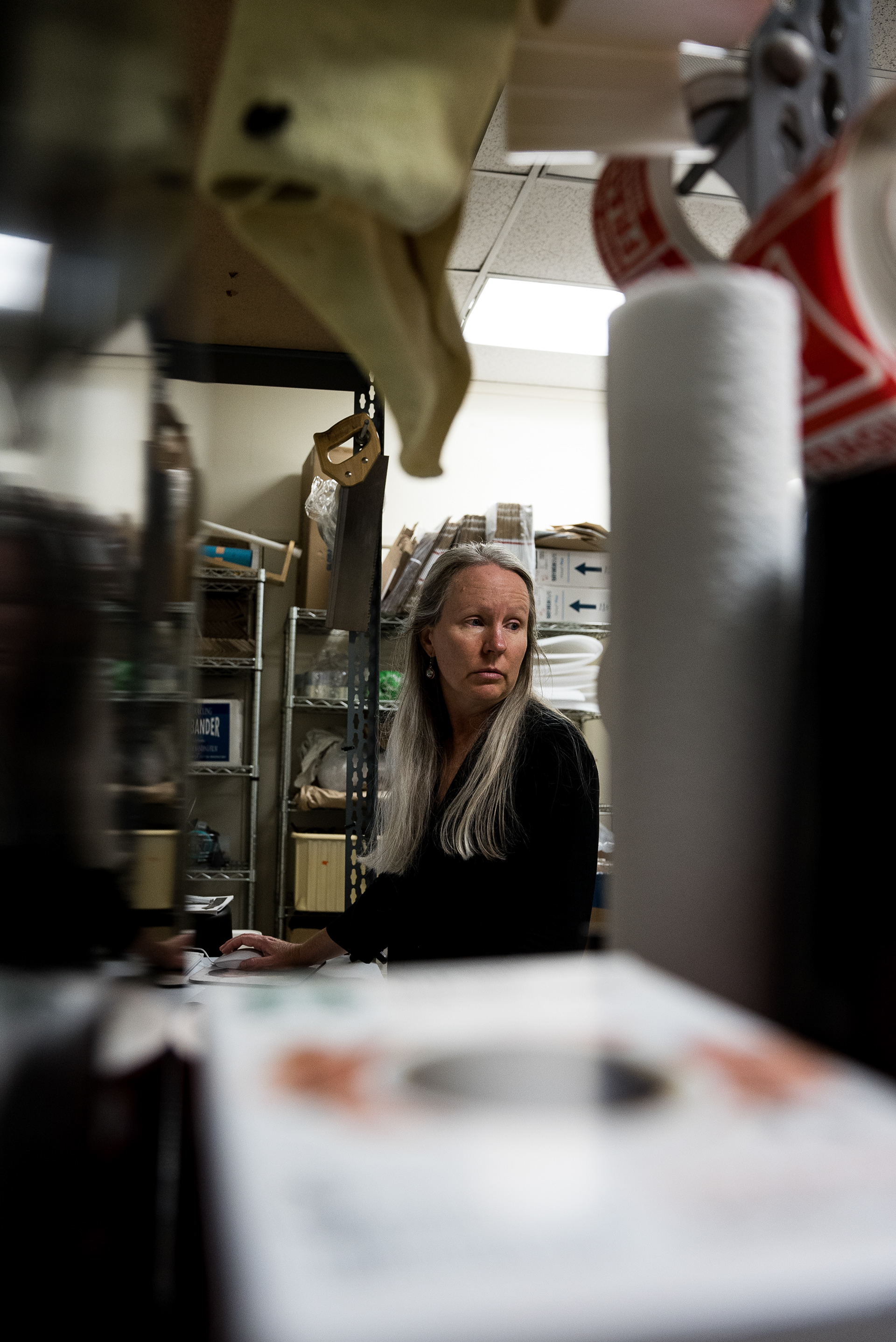 Lacie Harper conducts inventory at Anacapa Equipment in Goleta, California, Sept. 18, 2025. (Photo/Aston Smith)