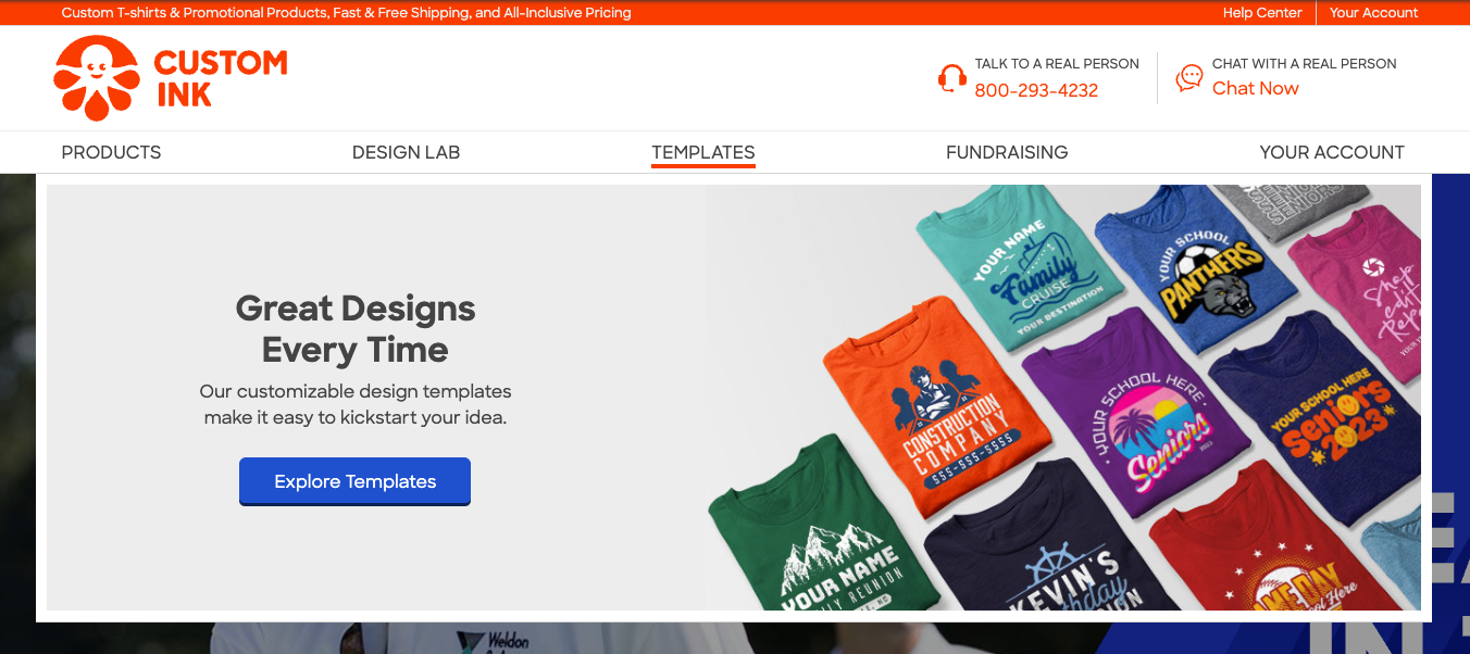 Templates Flyout Menu
