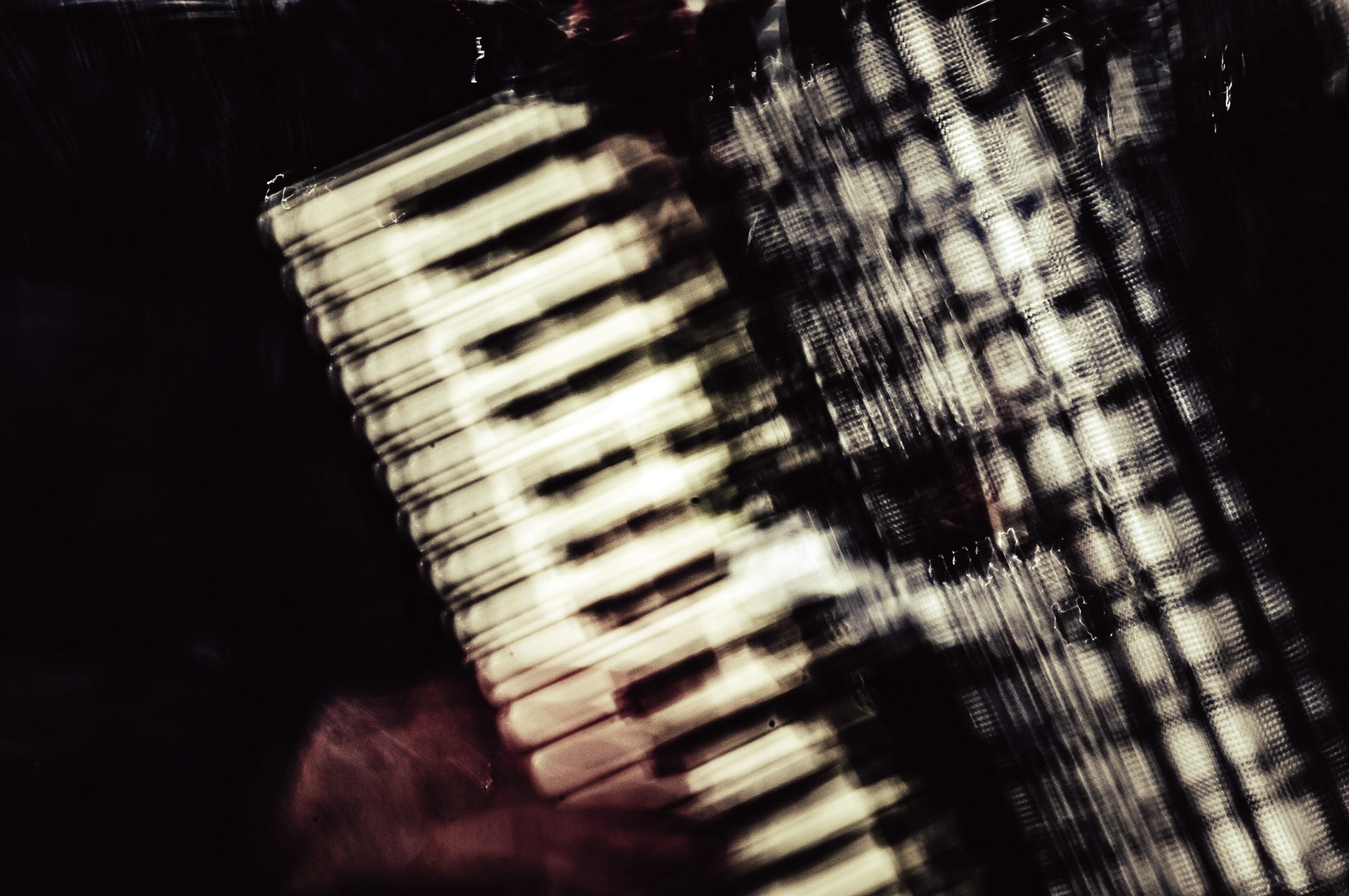 “Cronofonia”  (2024) È il suono che si fa tempo, il tempo che vibra nella materia. Ho cercato di fotografare il ritmo, non l’oggetto. Le mani sfuggono, si moltiplicano, diventano eco. La fisarmonica non è più strumento, ma onda. In quell’istante, ho ascoltato la luce mentre suonava.