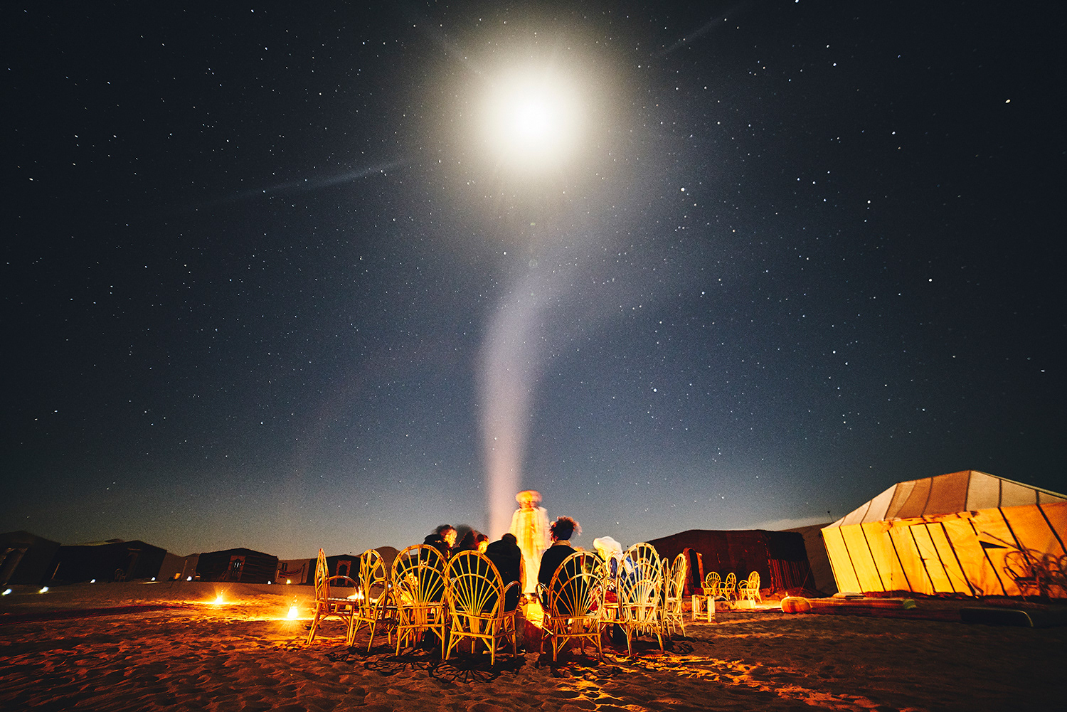 Campamento berber Sahara.