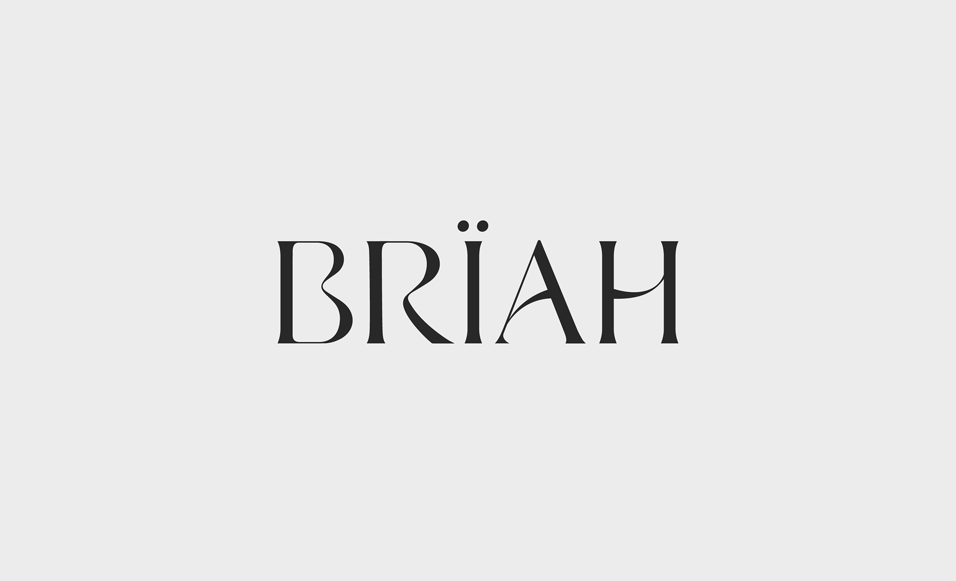 Brïah logotype in solid black.