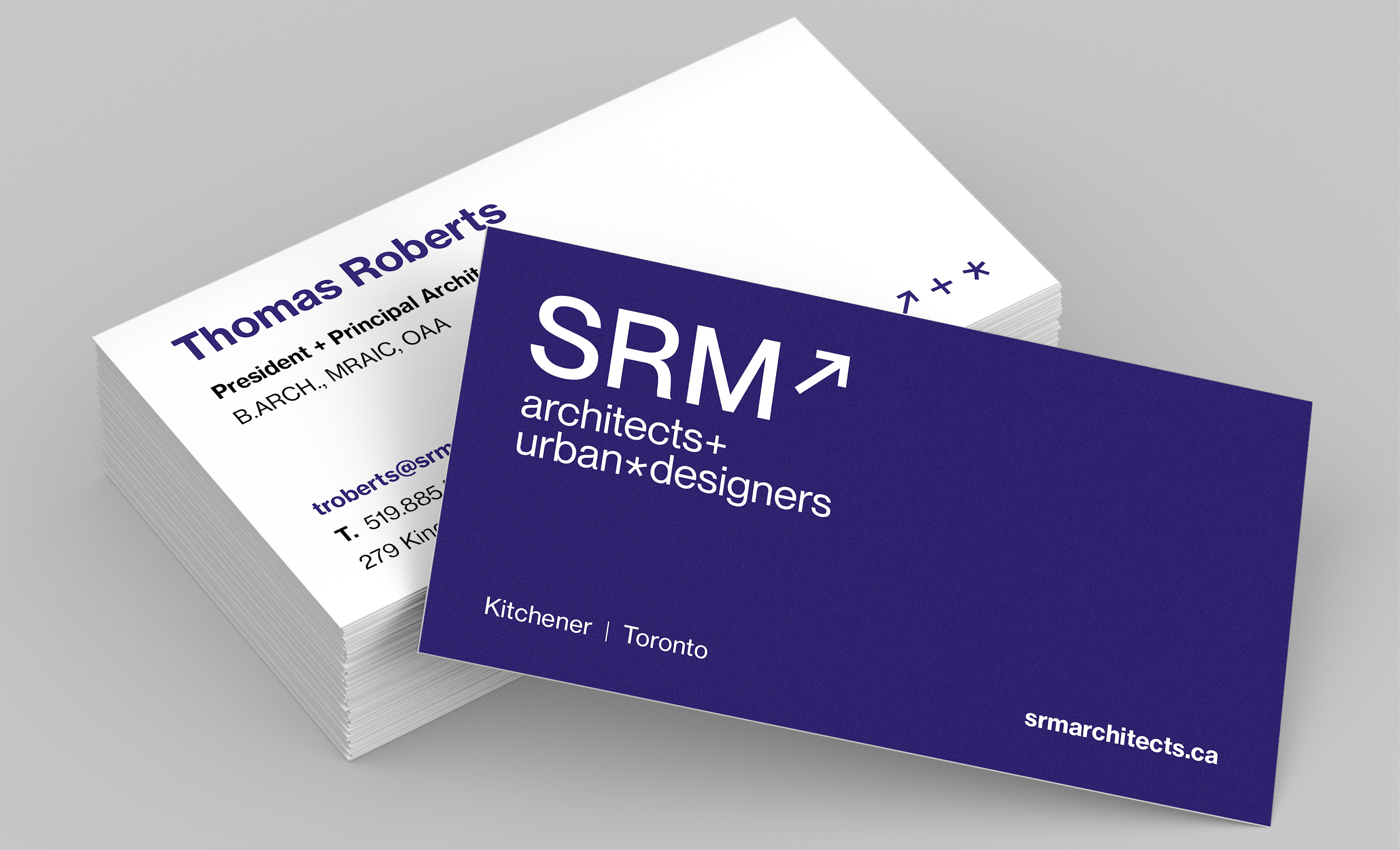 Business card design for SRM Architects + Urban Designers