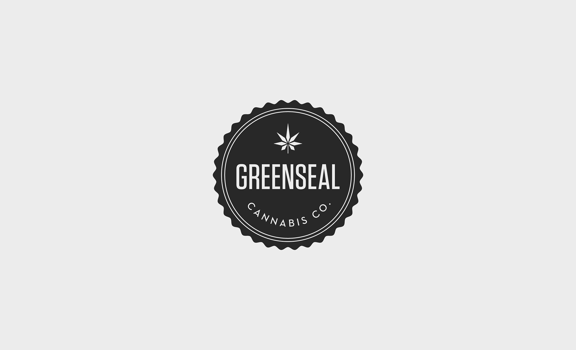 GreenSeal Cannabis Company logo in solid black.