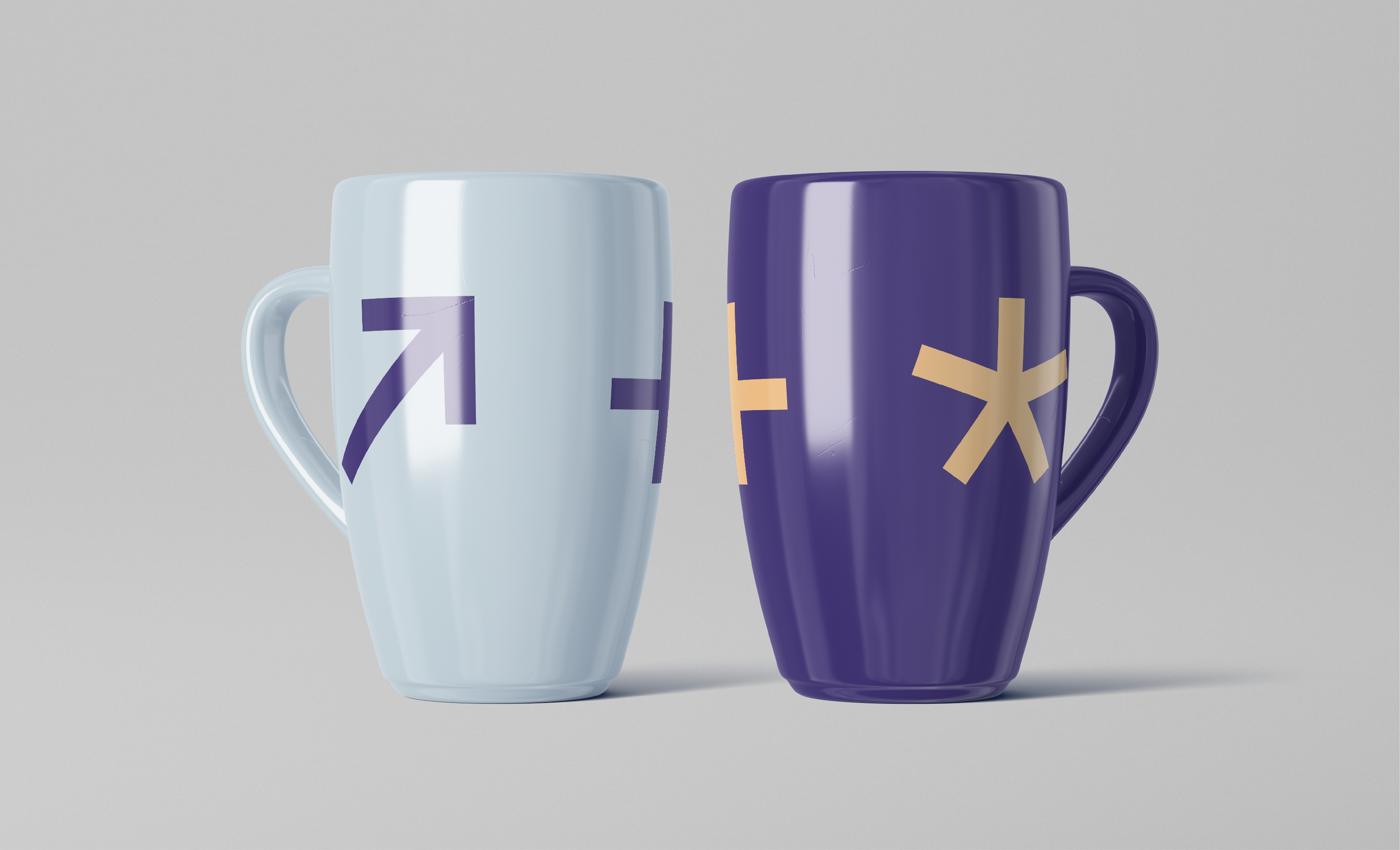SRM Architects + Urban Designers brand identity applied to coffee mugs