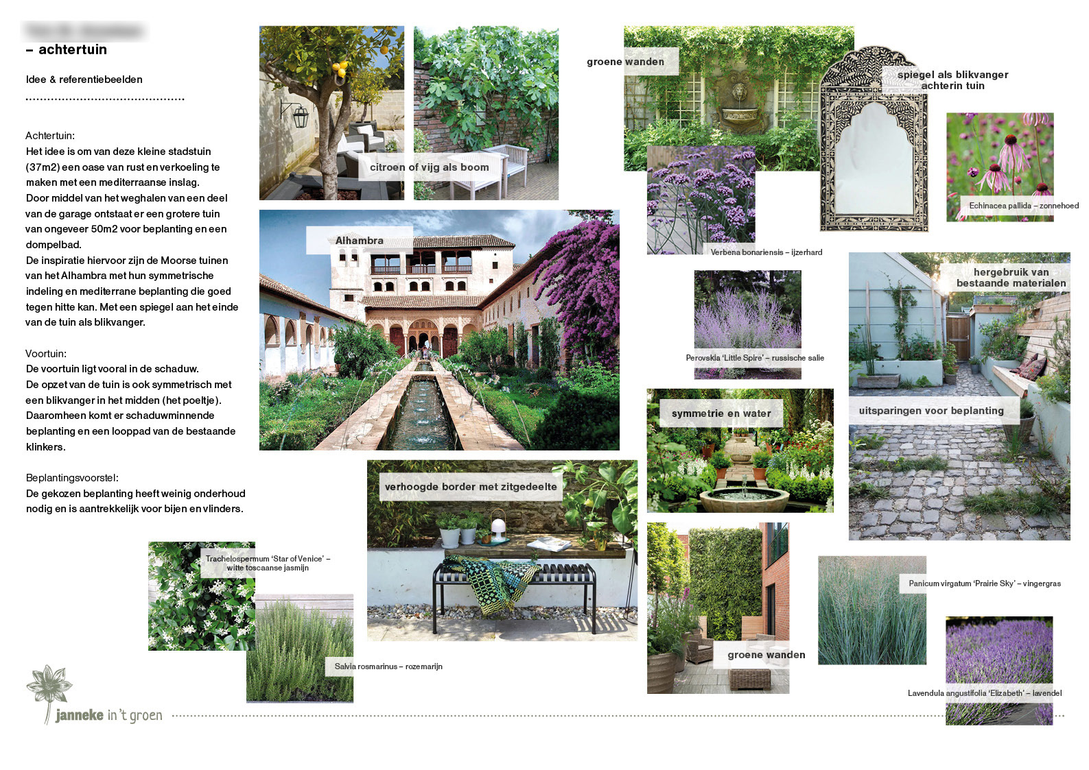 Moodboard met idee en referentiebeelden