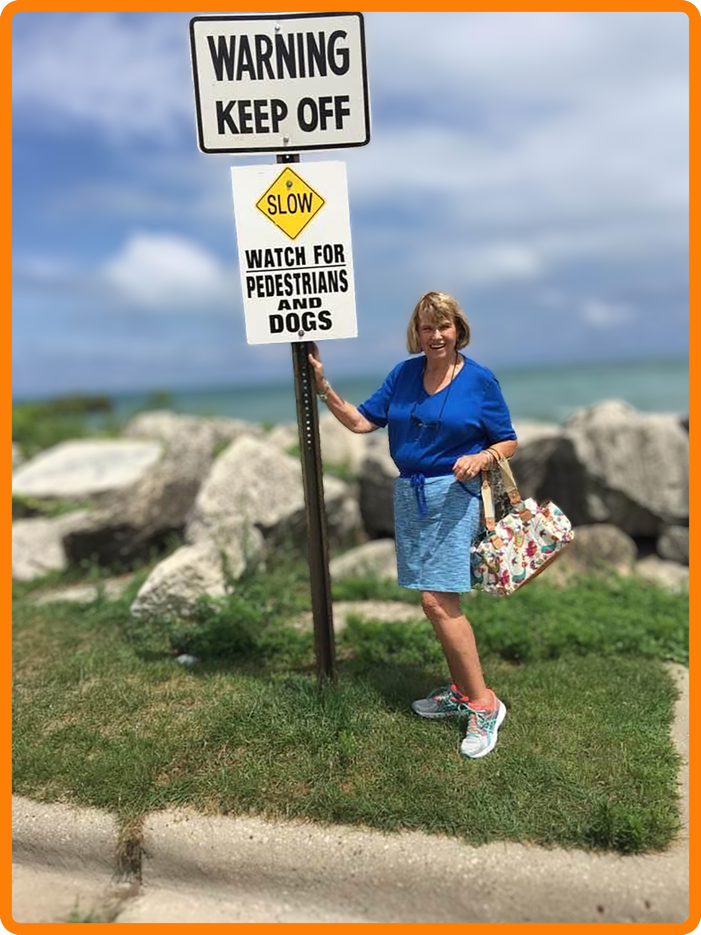 Mom at Lake in Chicago