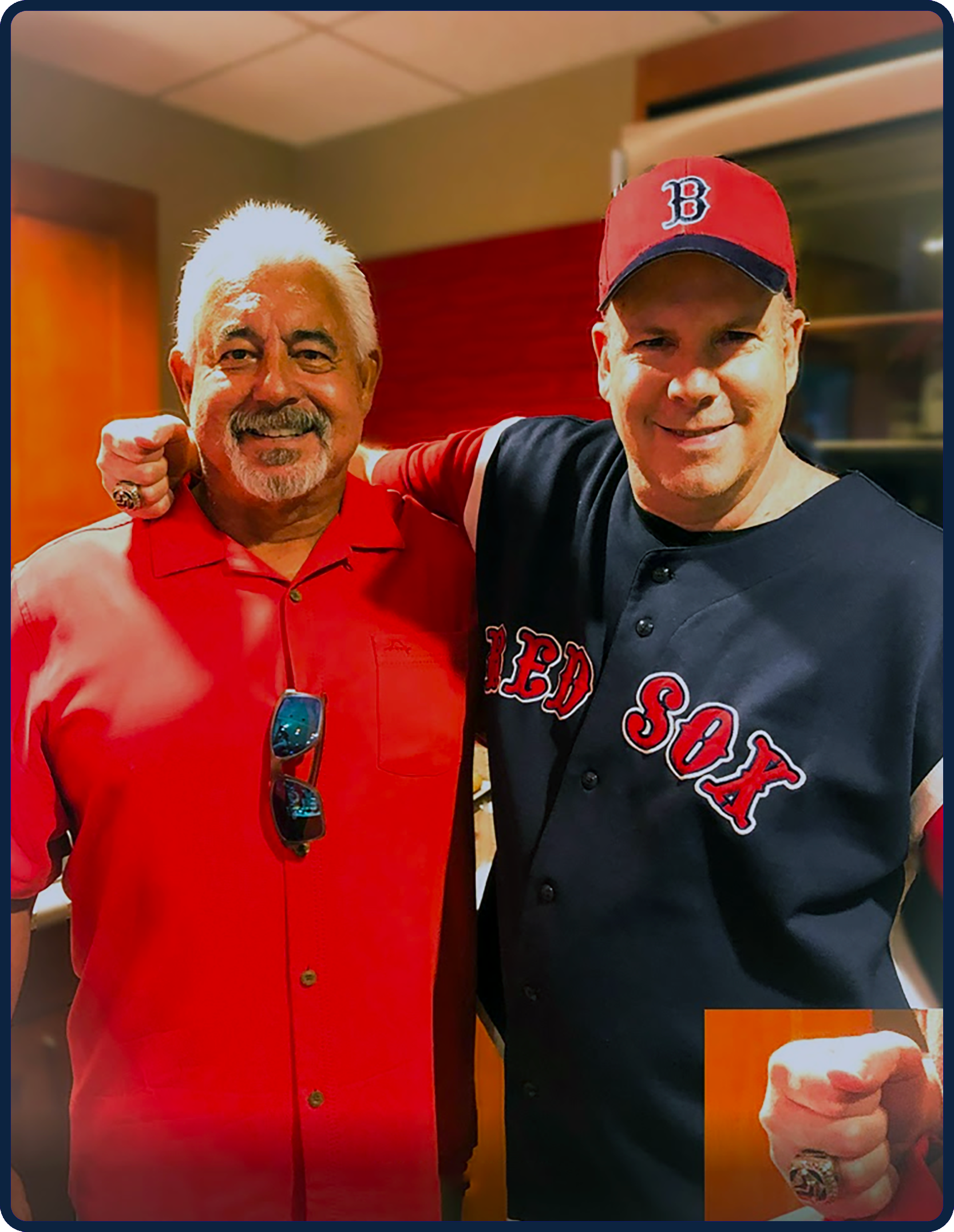 with Al Nipper wearing his World Series ring