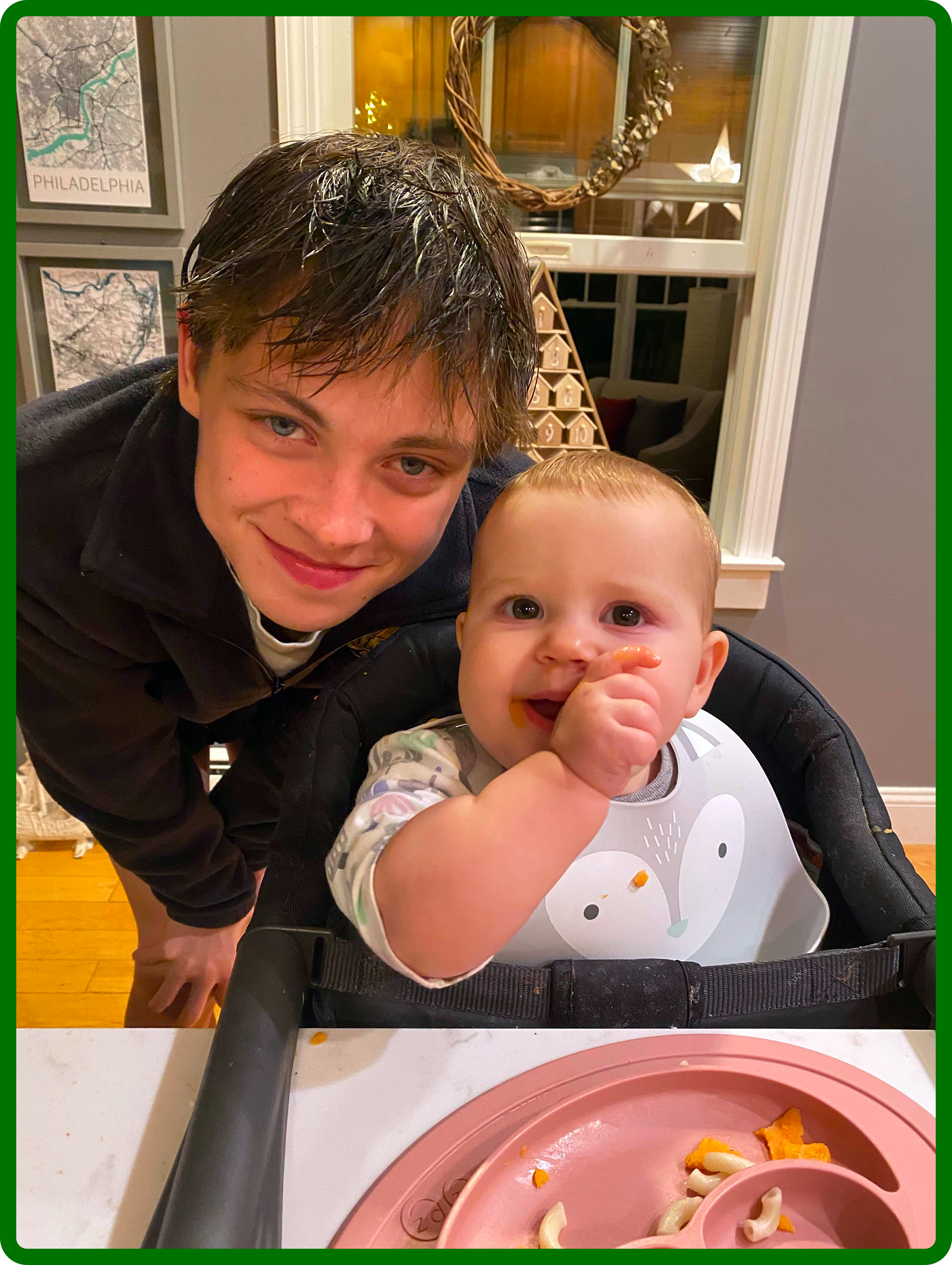Colin and Willa Eating
