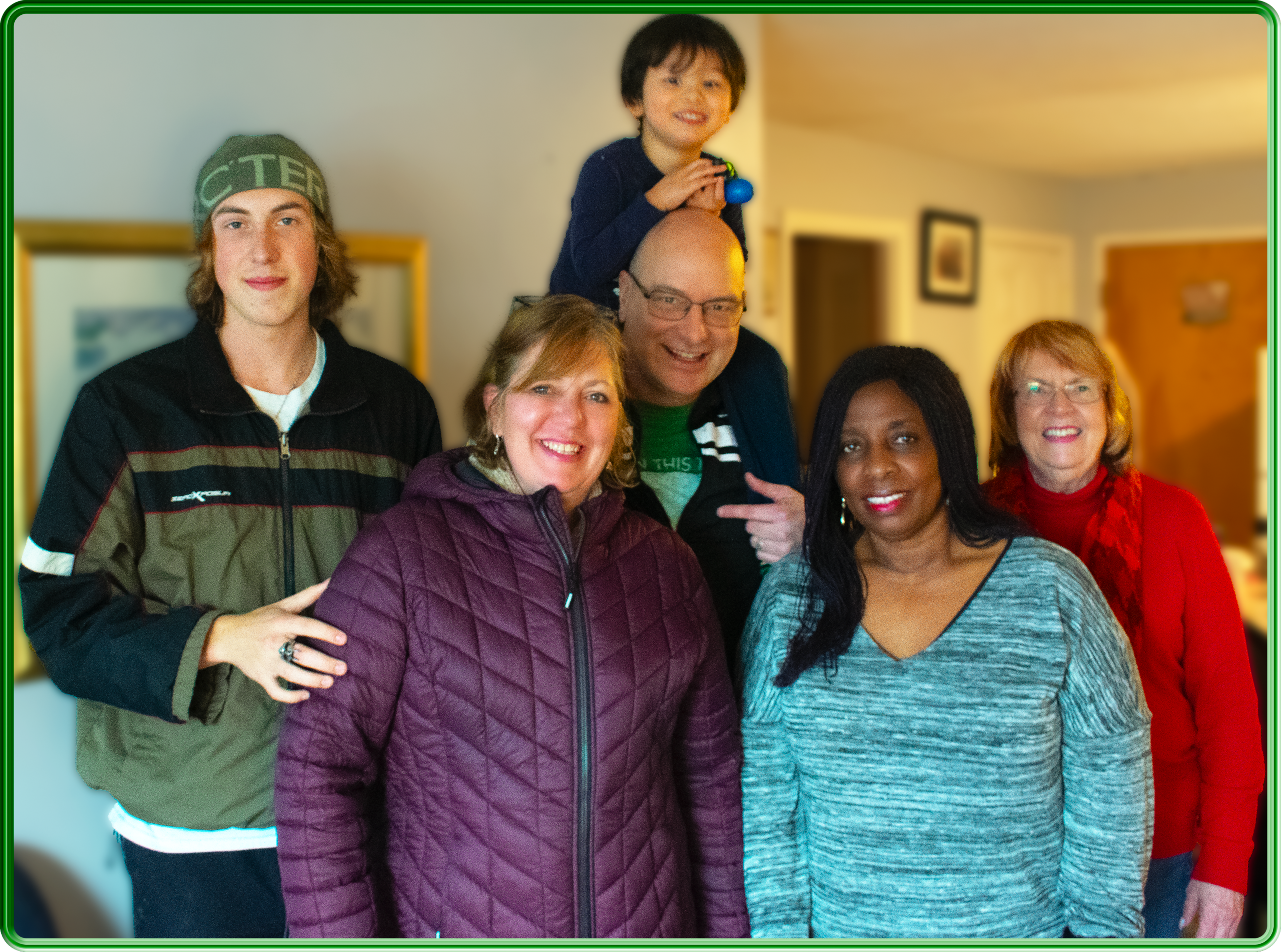 Andrew, Shari, Thomas, David, Muja, and Dorothy in Waltham
