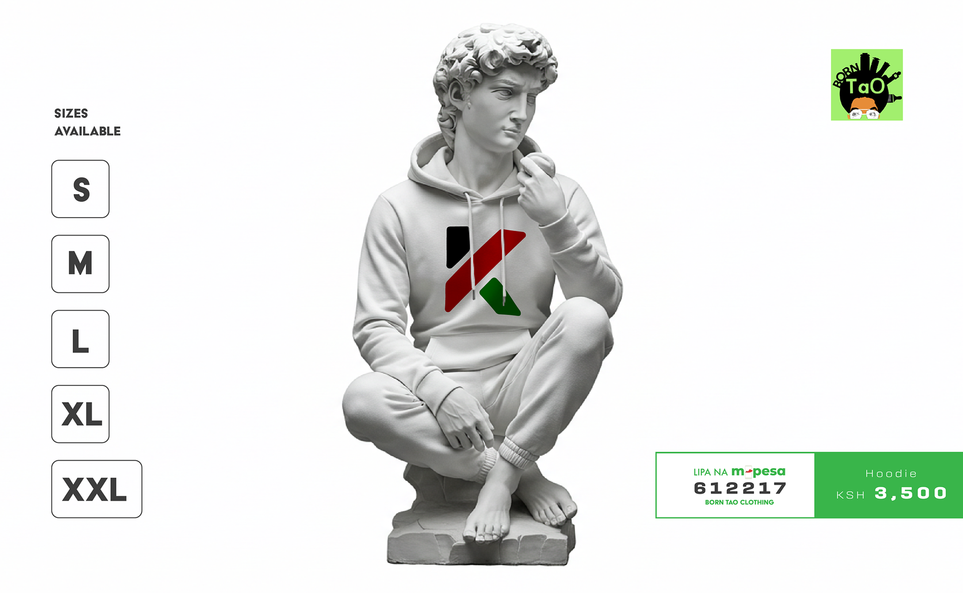 Born Tao Clothing hoodie featuring the 'k subtract' design.