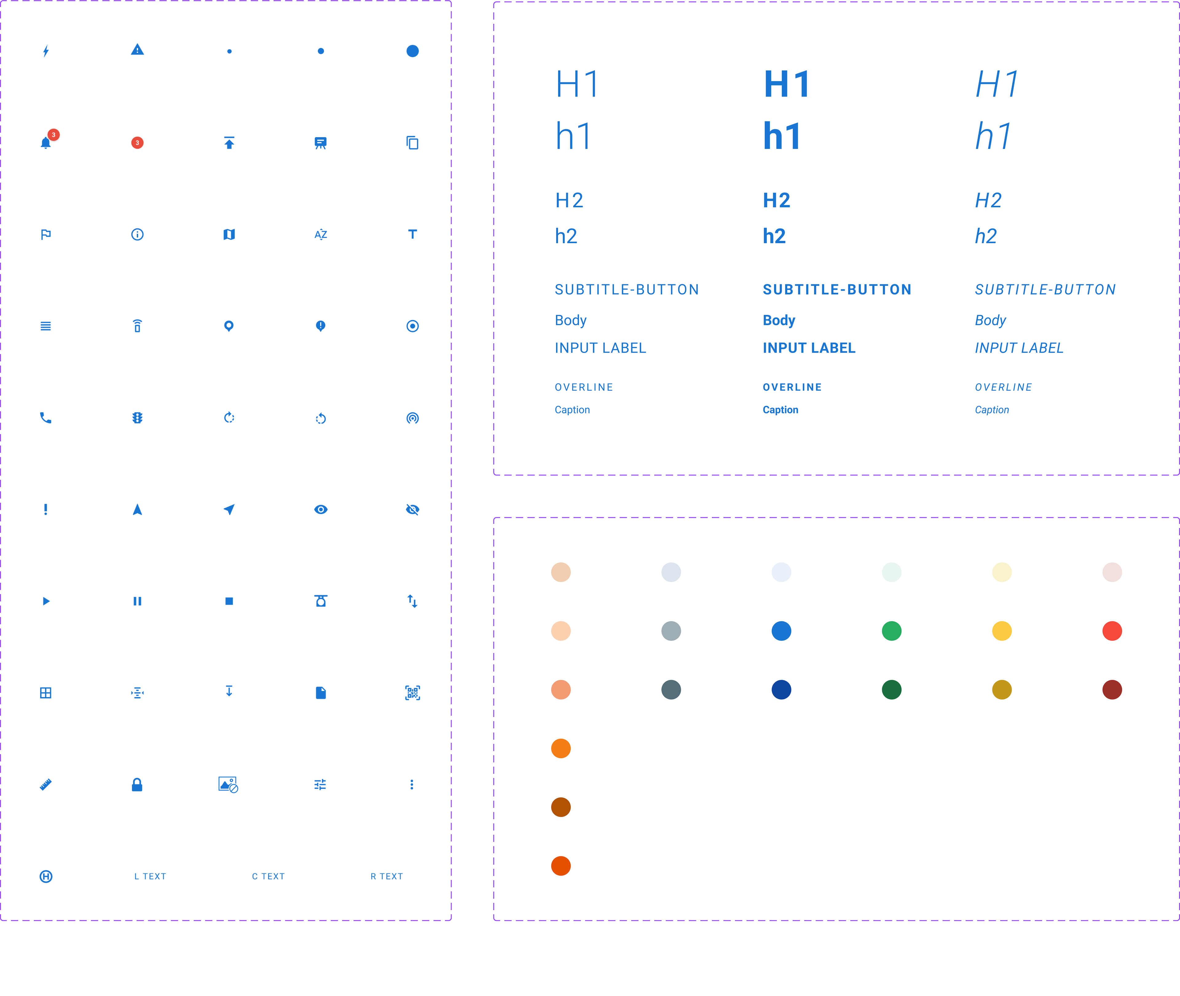 Foundation: I created and maintained libraries for iconography, typography, and colors.