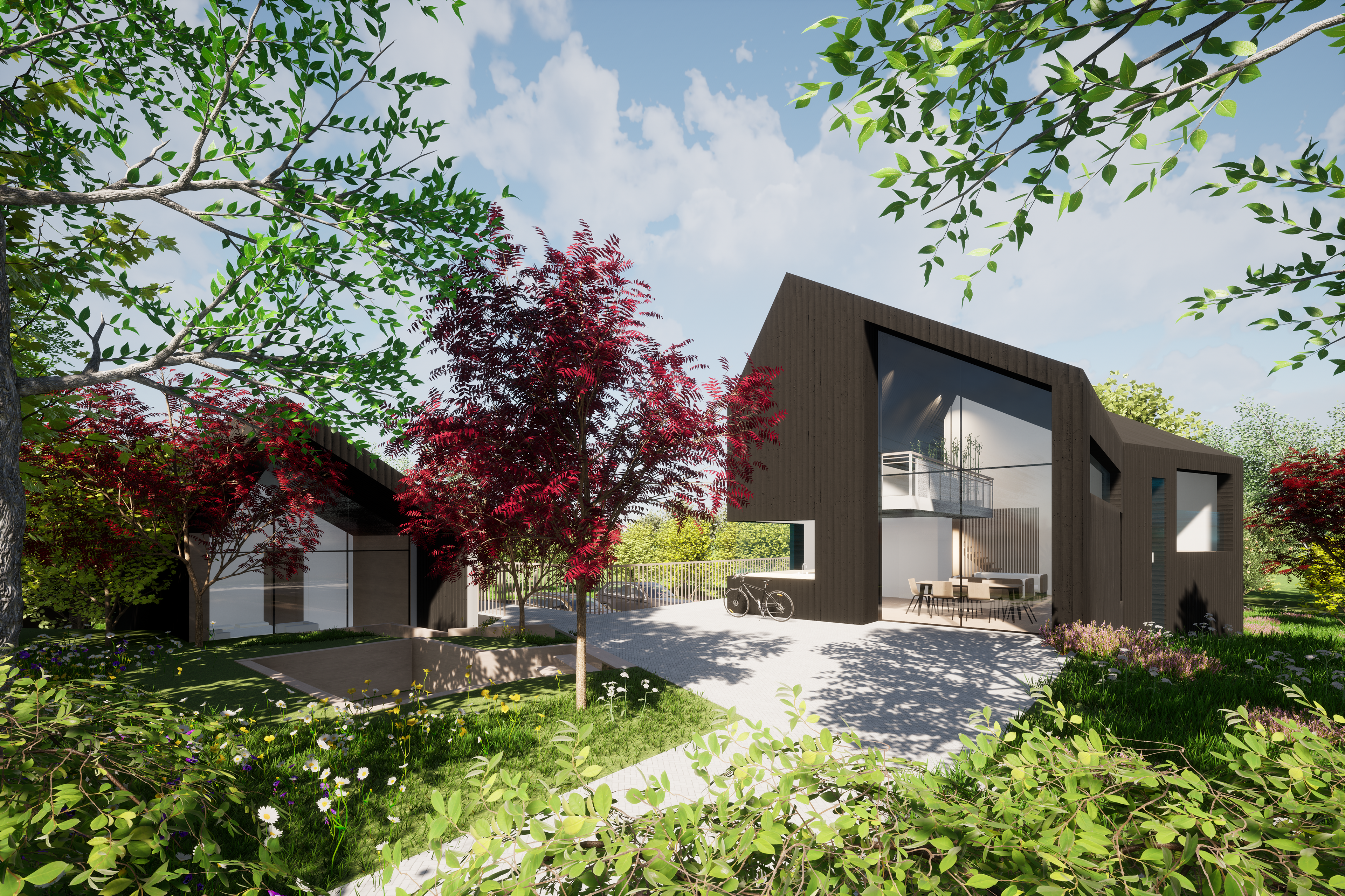 Study / Guest Building and Main Building