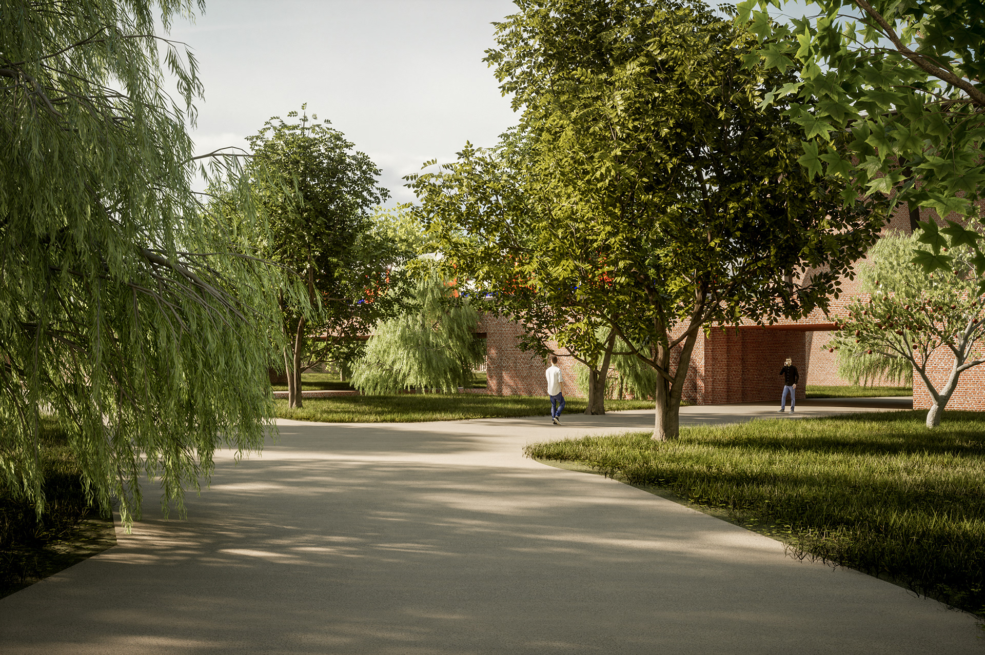 Pedestrian entrance from A454