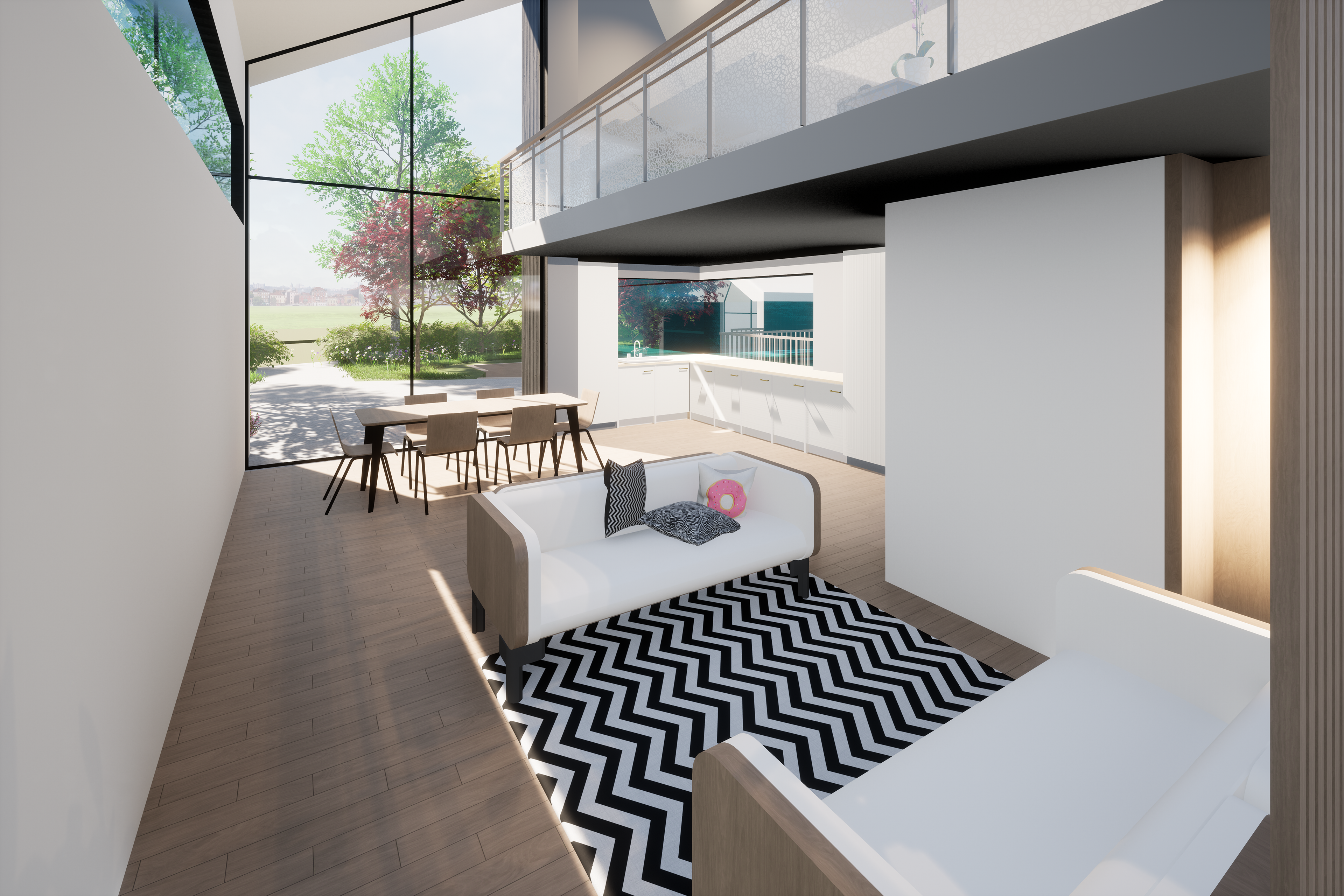 Dining and lounge space