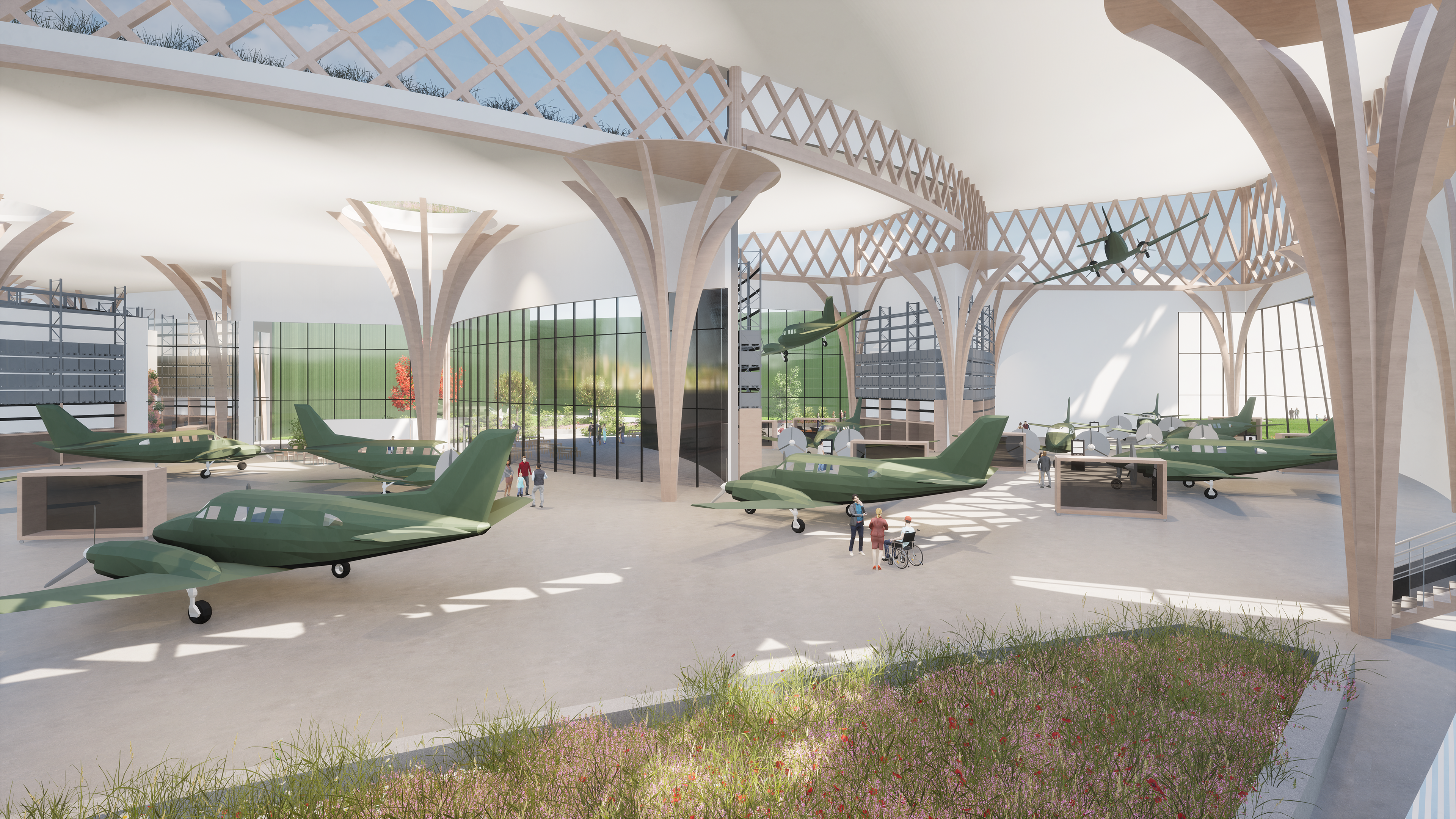 View from the staff office balcony