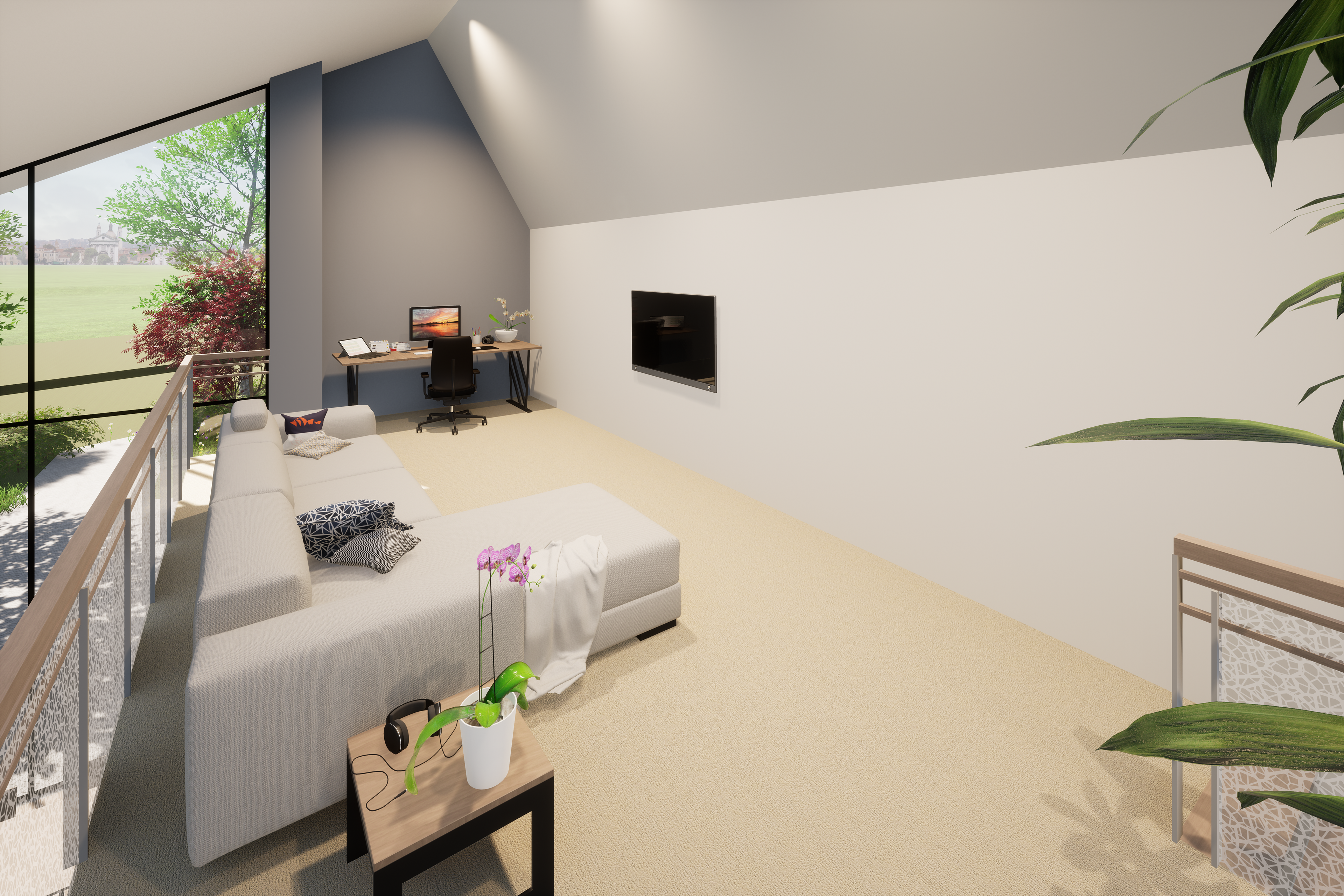 Mezzanine reading / lounge space 