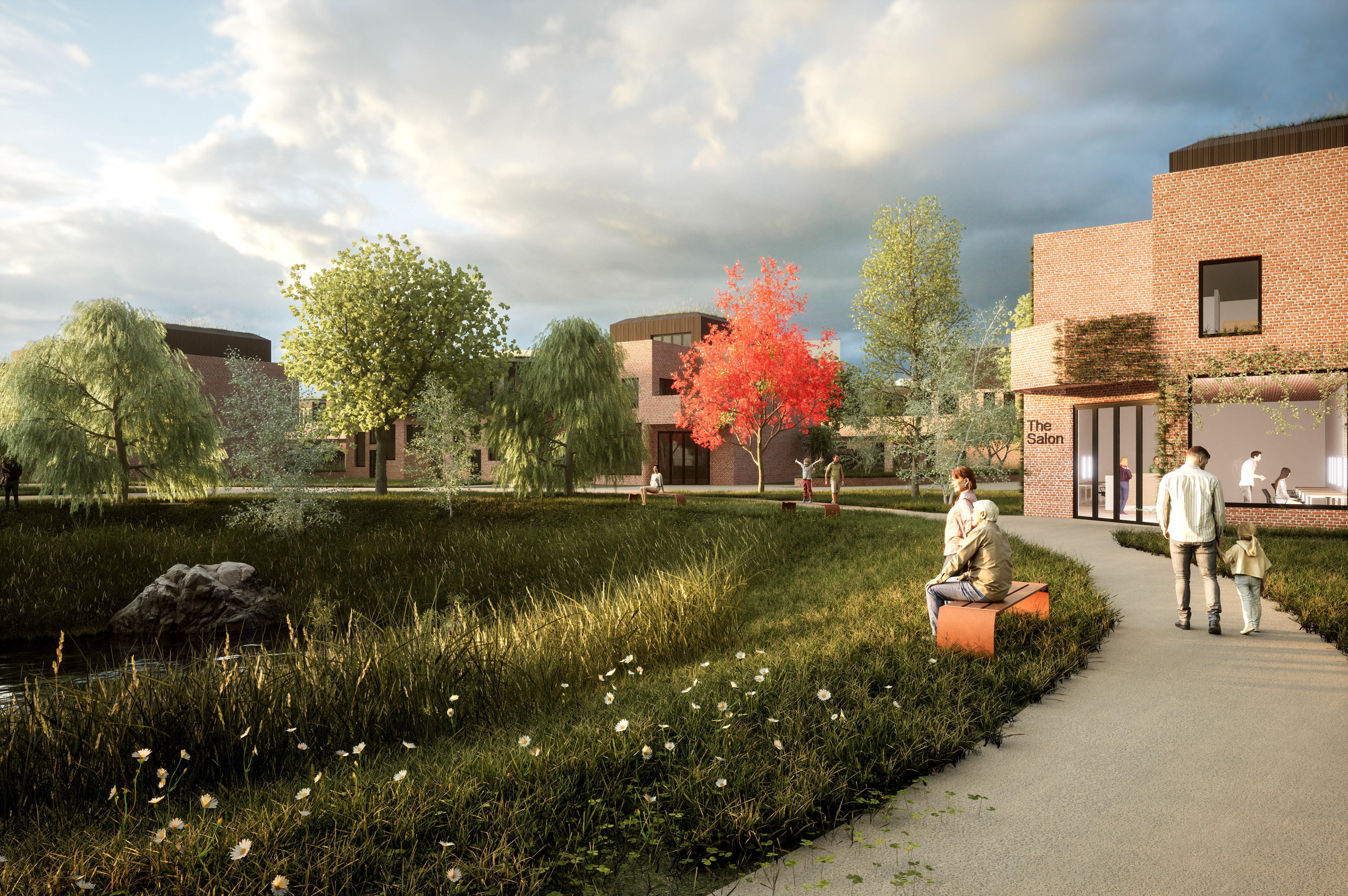 View of SUD's / Reflection Garden & Retail Unit