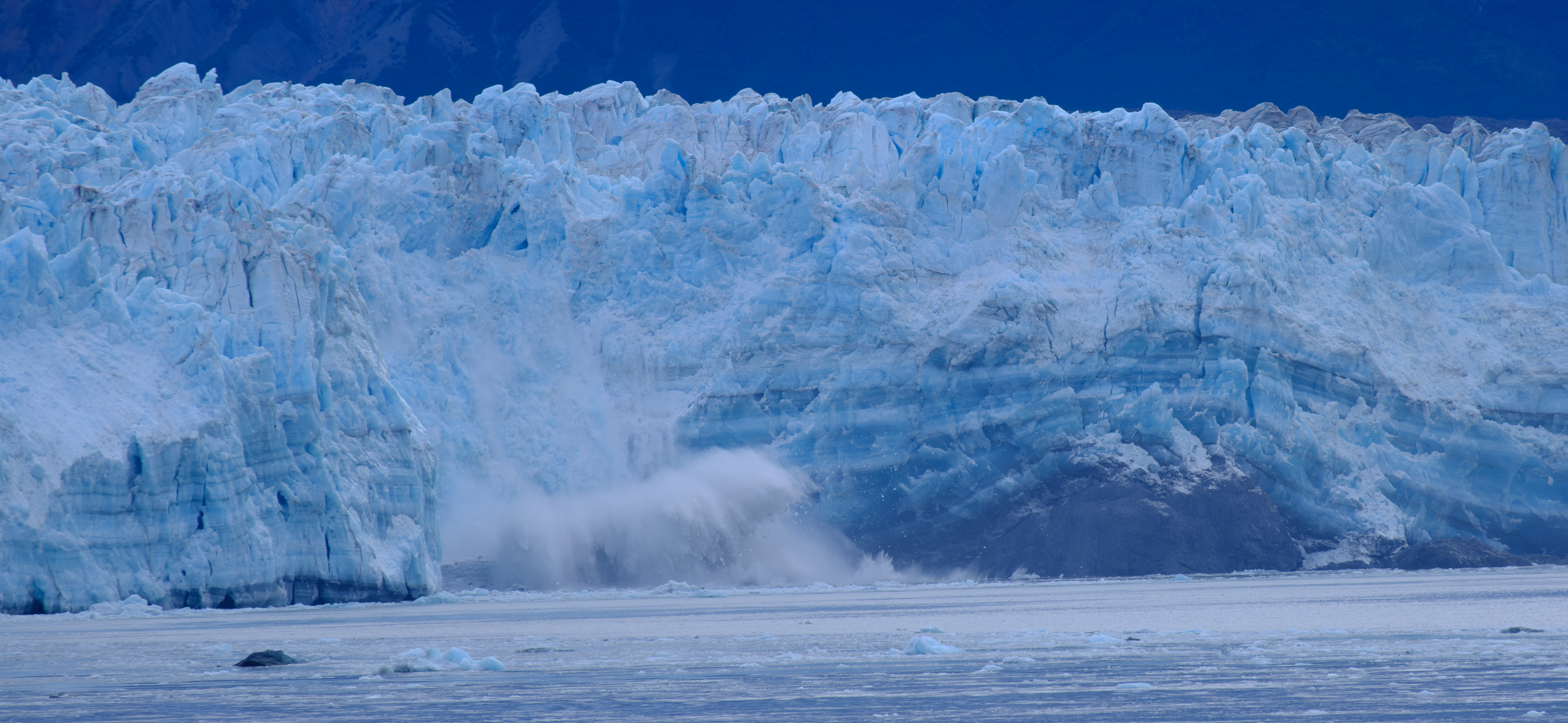 Hubbard Glacier. Alaska. USA. Crashing Ice.