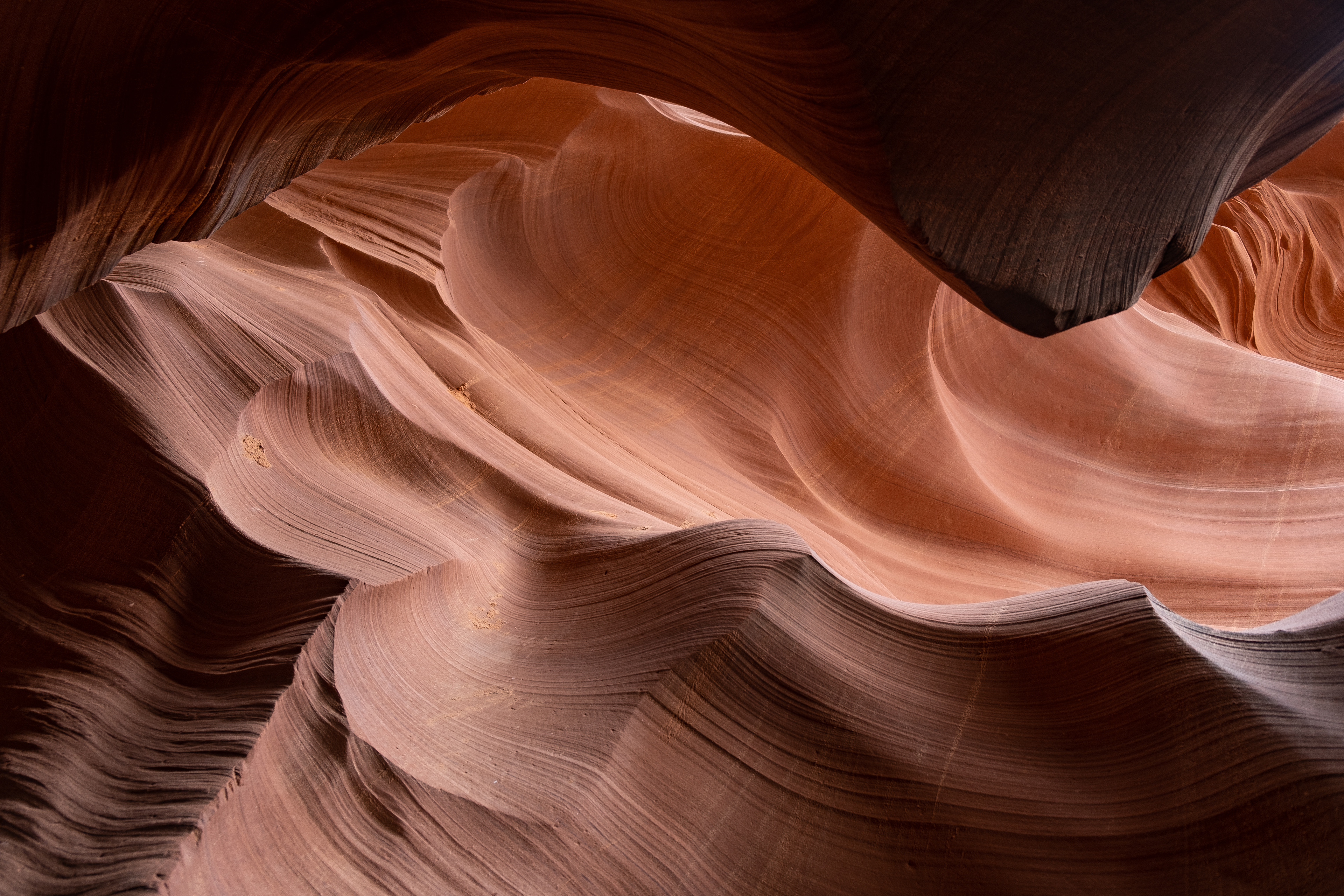 Abstract patterns in Antelope Canyon.