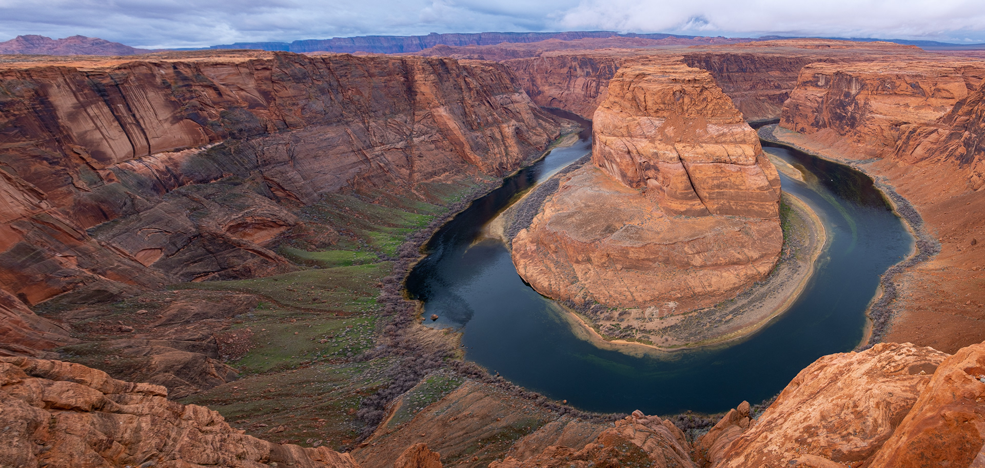 Horseshoe Bend on the Colorado River. Panorama.