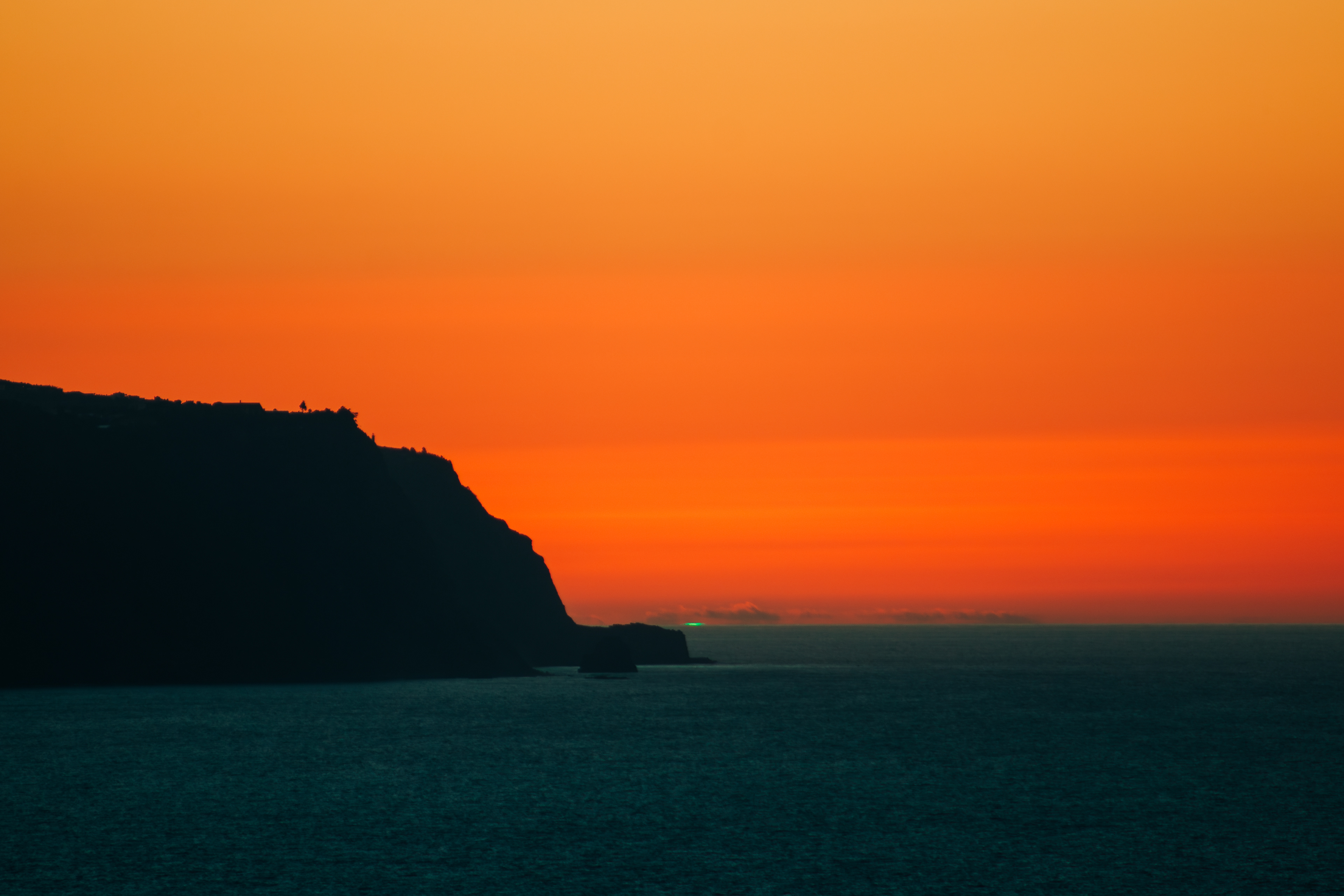 The rare "green flash"