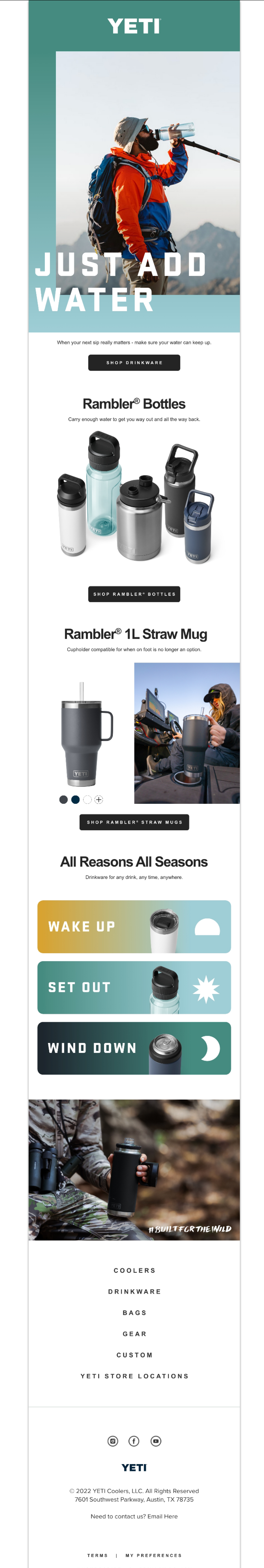 All Day Drinkware Email Design