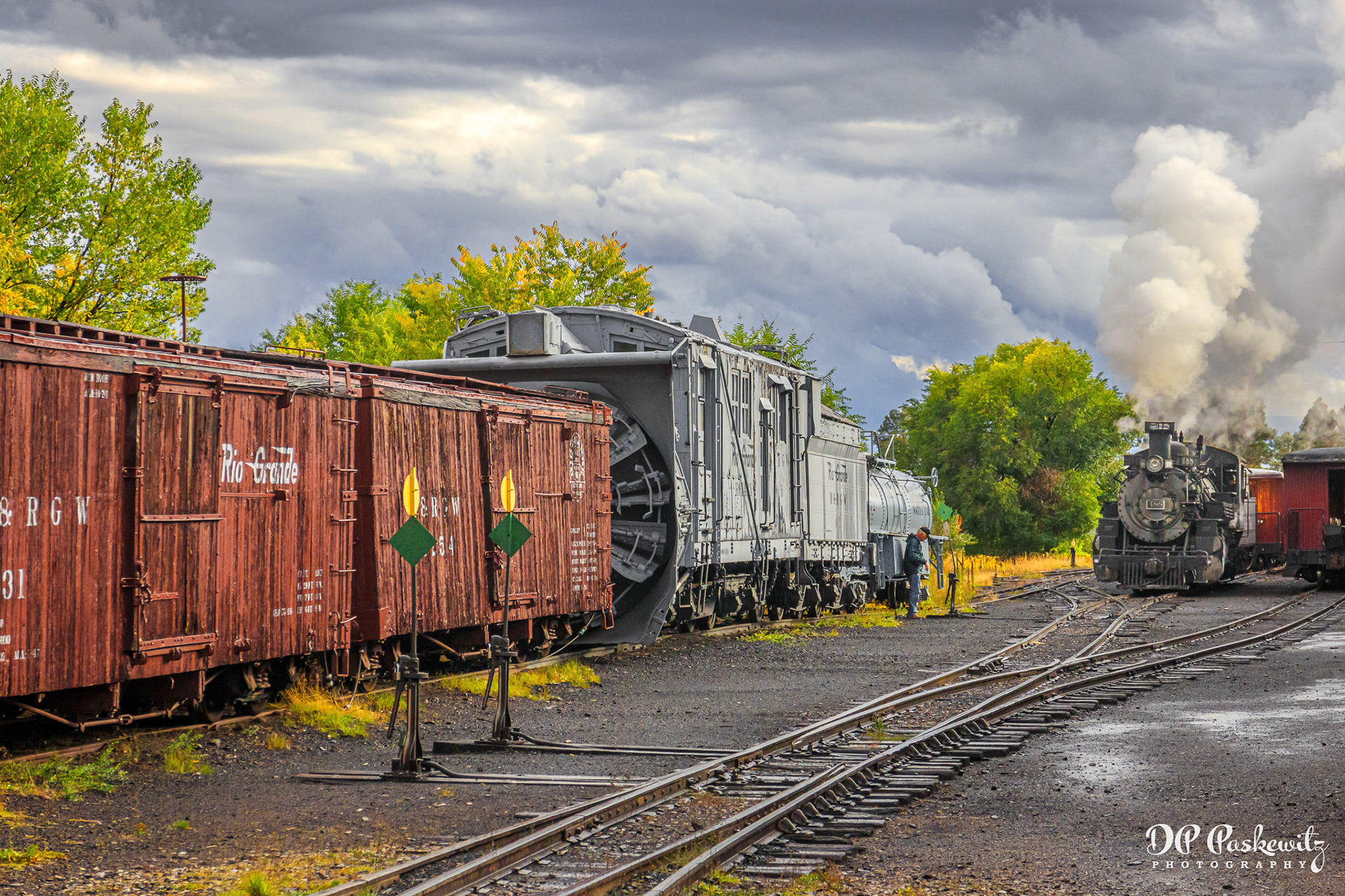 No. 488 and Rotary Snowplow: Cumbres &amp; Toltec Scenic Railroad, Chama, NM, 2017