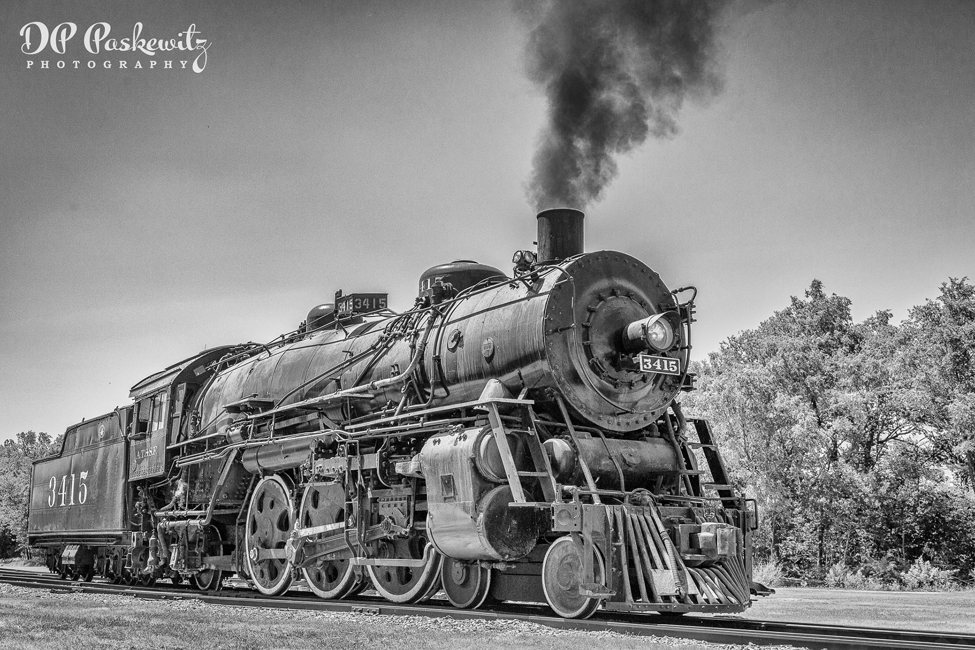 Running Light: ATSF 3415 at Abilene, KS; 2016