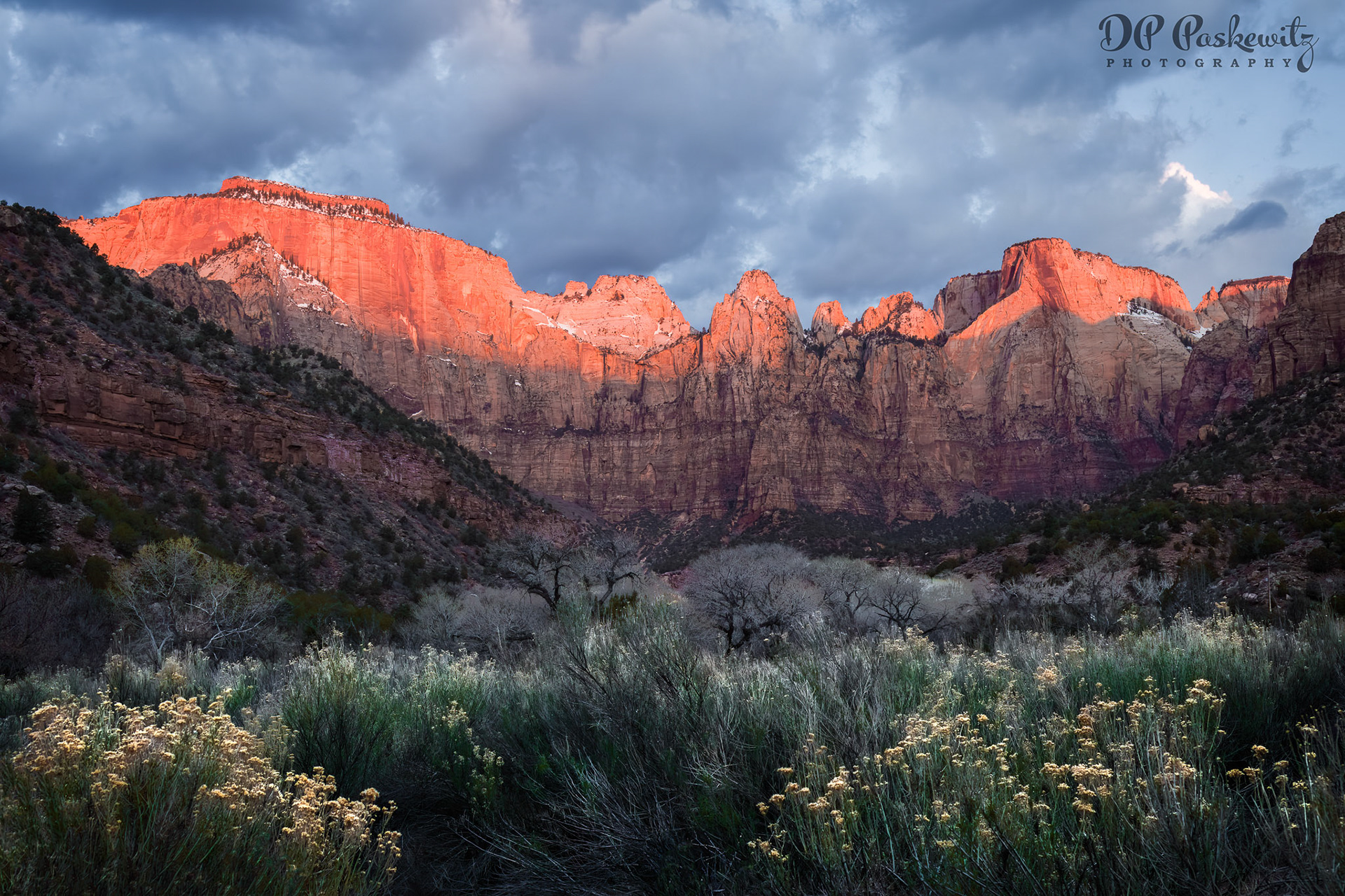 Virgin Sunrise: The West Temple and Towers of the Virgin; Zion NP, UT, 2019