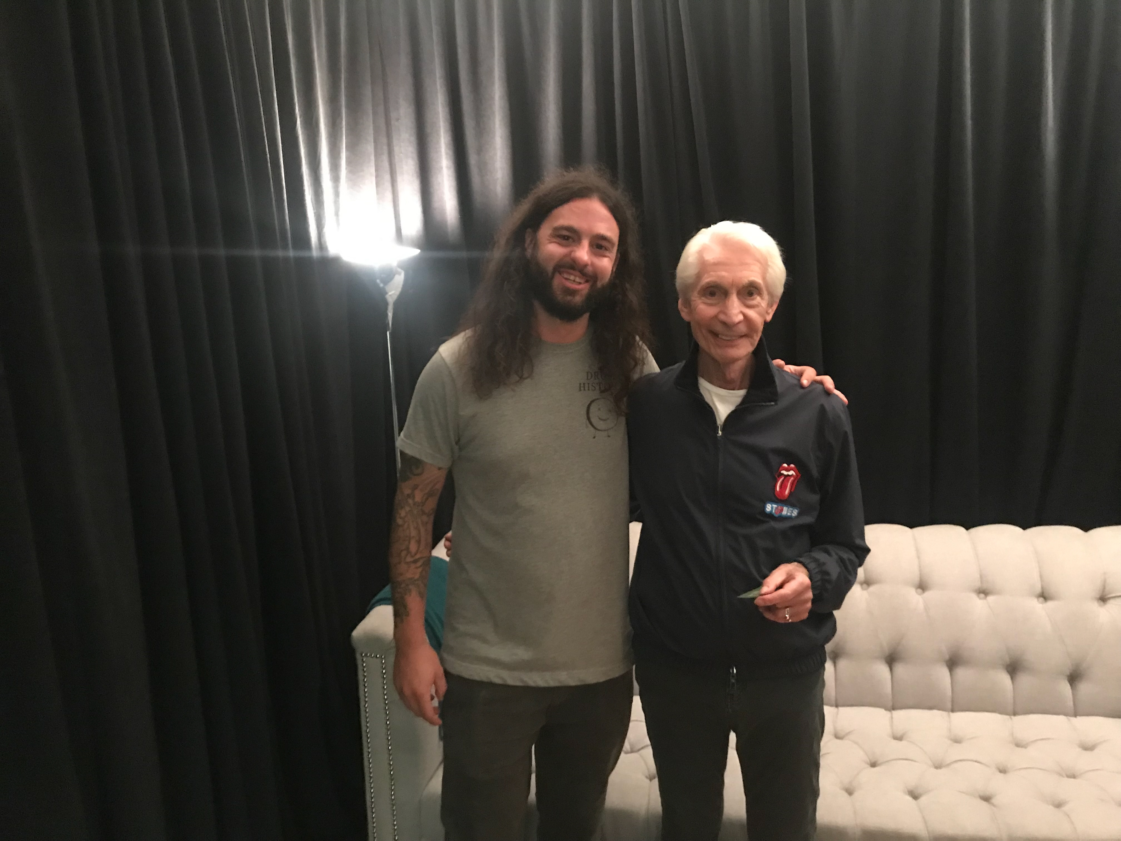Bart and Charlie Watts backstage