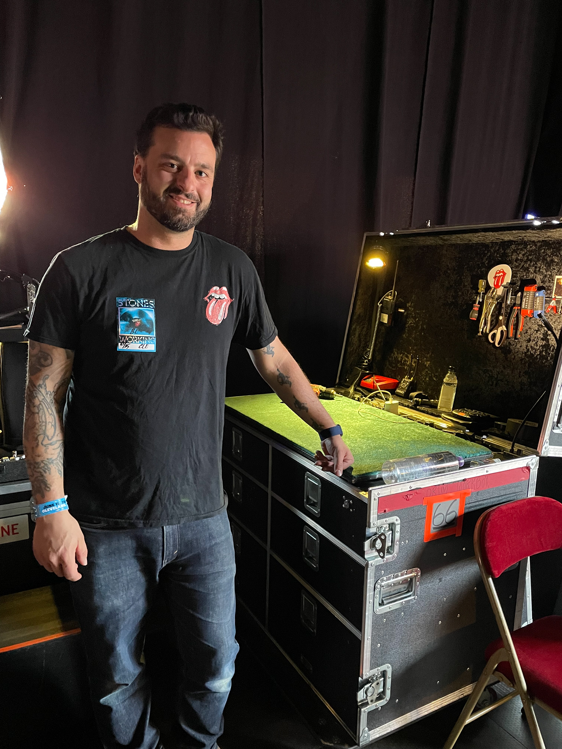 Bart backstage at Stones Concert