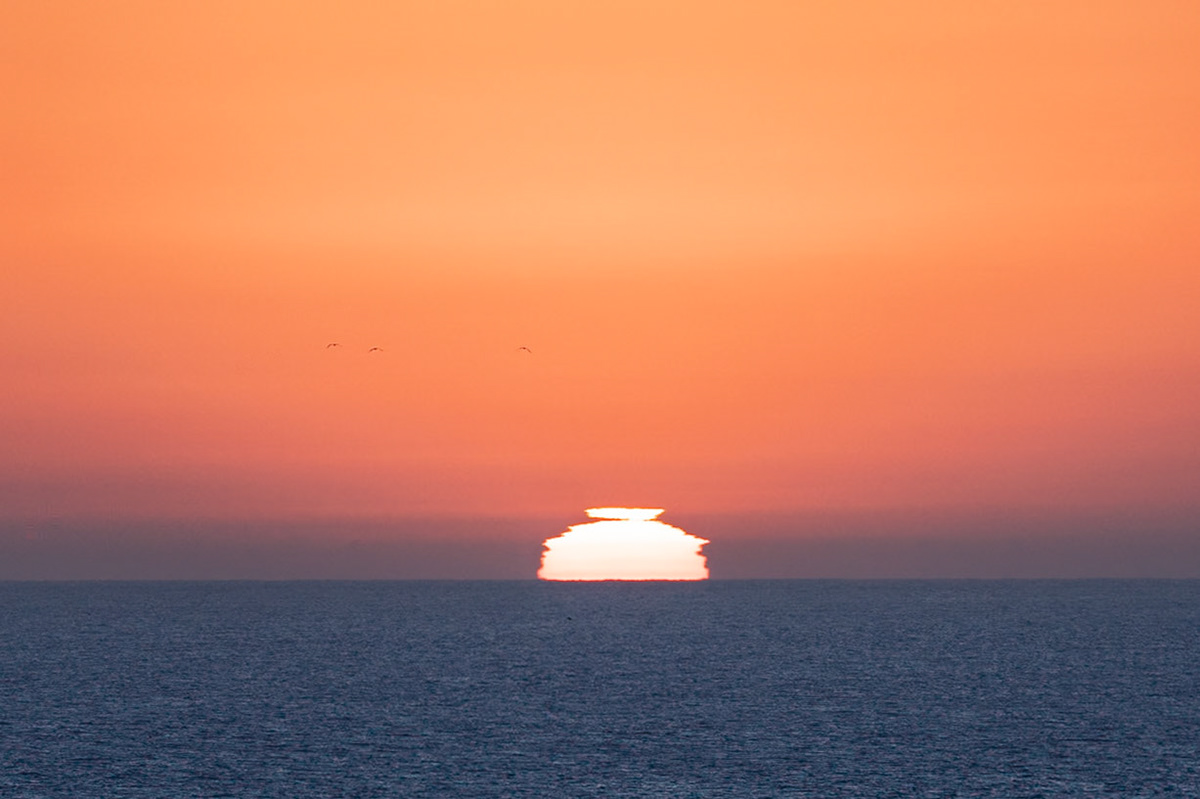 Sunset over San Pedro bay
