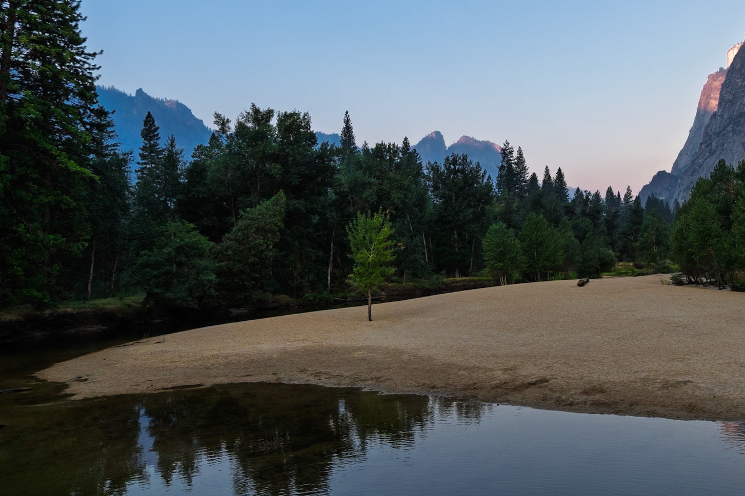 Alpenglow over Cathedral Rock - Yosemite National Park