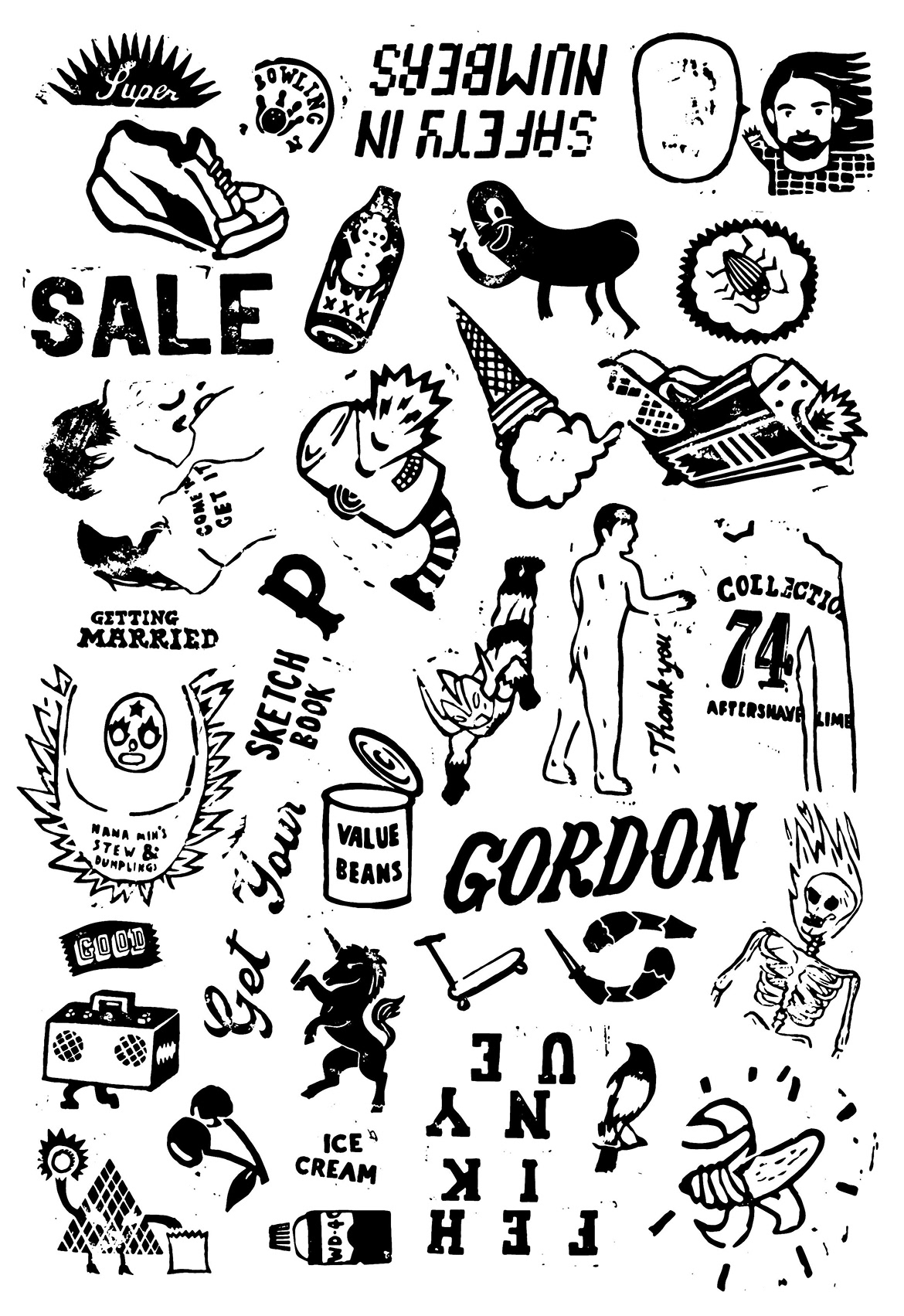 A Few Of Many Lino Cuts