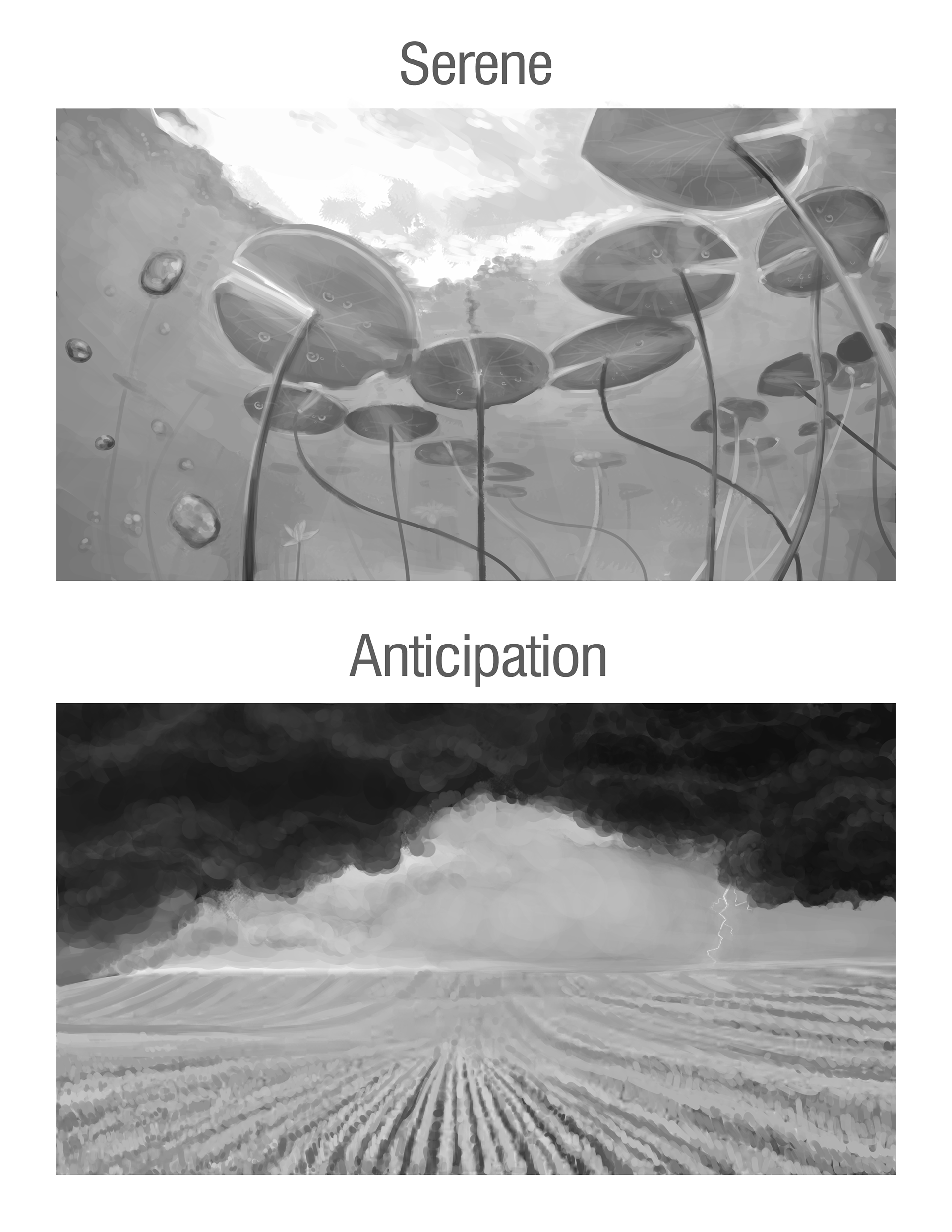 Final thumbnails for Serenity and Anticipation