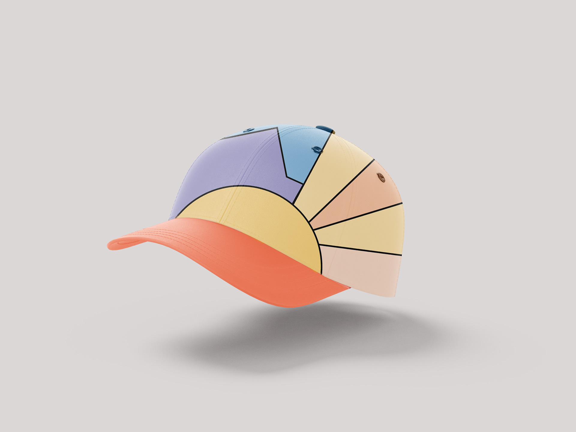 front of cap