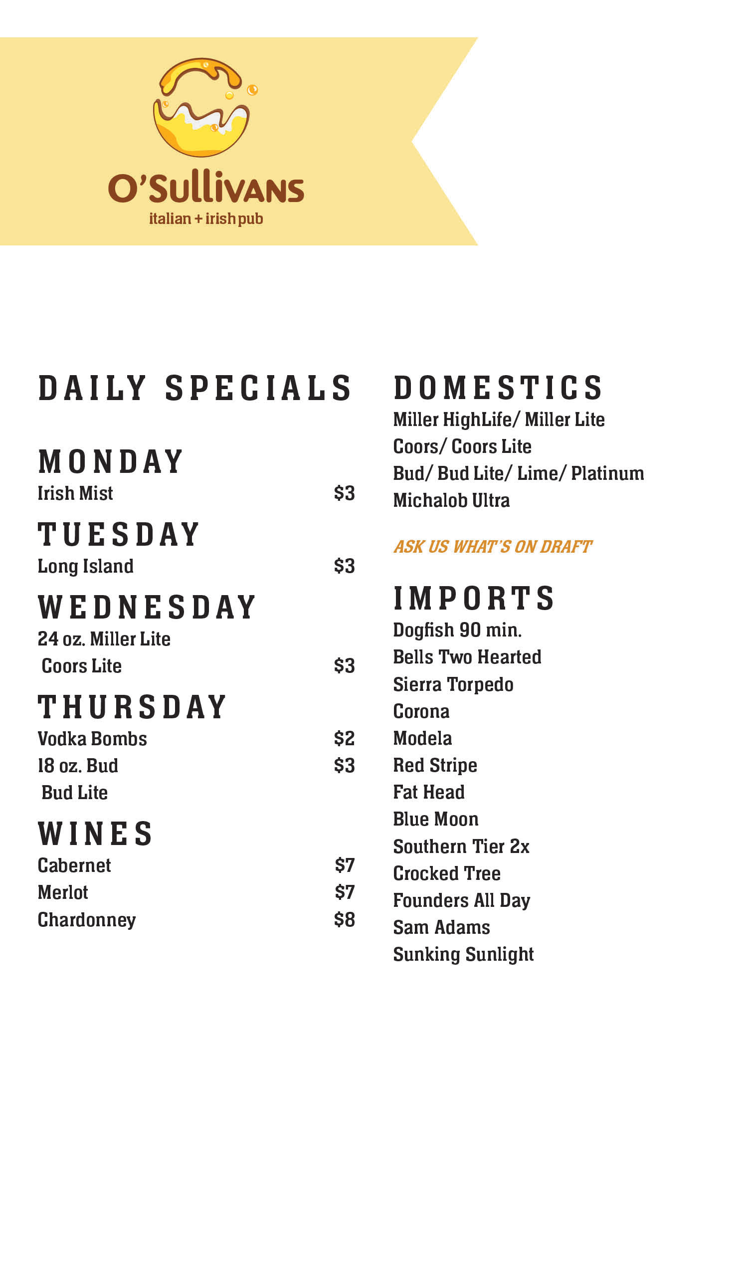 menu design