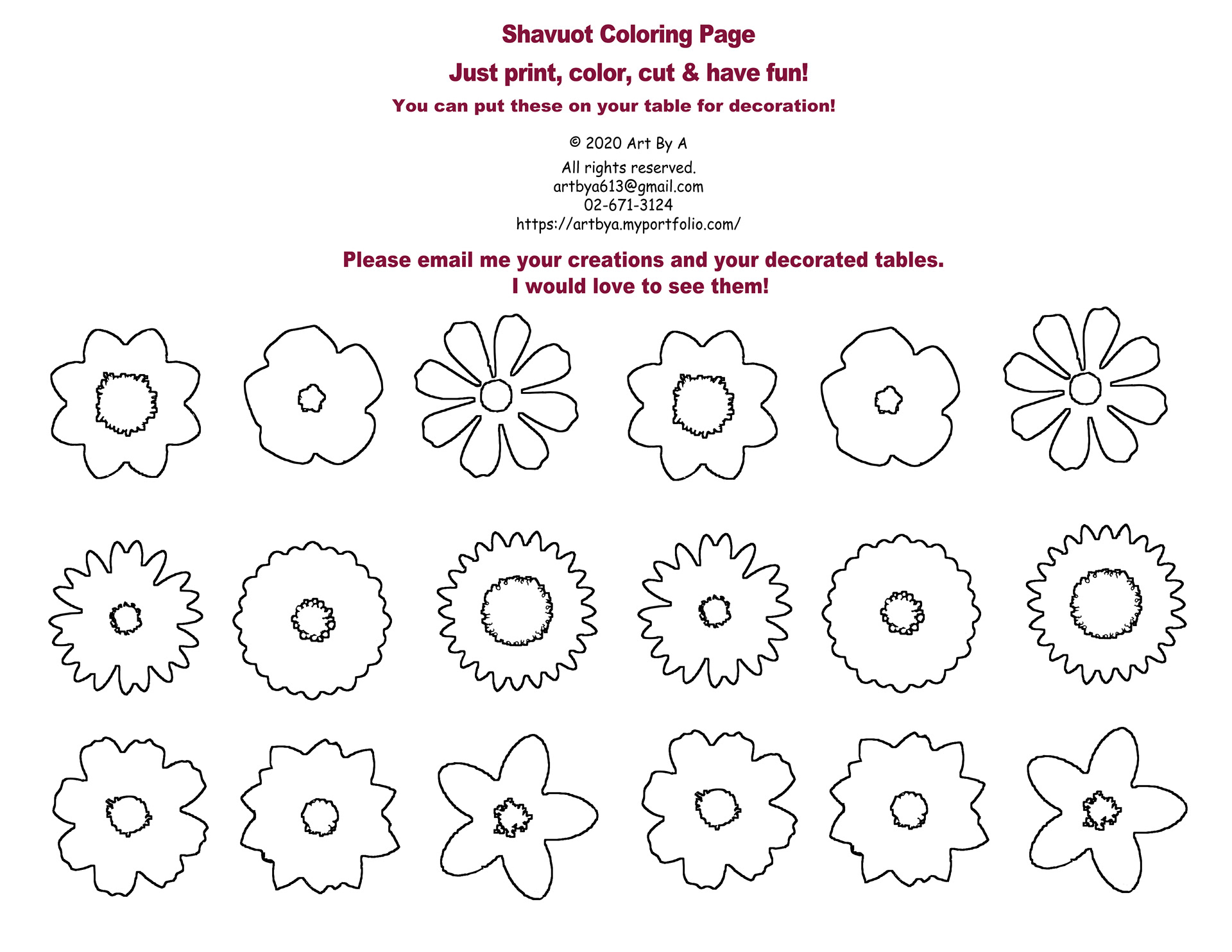 Shavuot Coloring Page