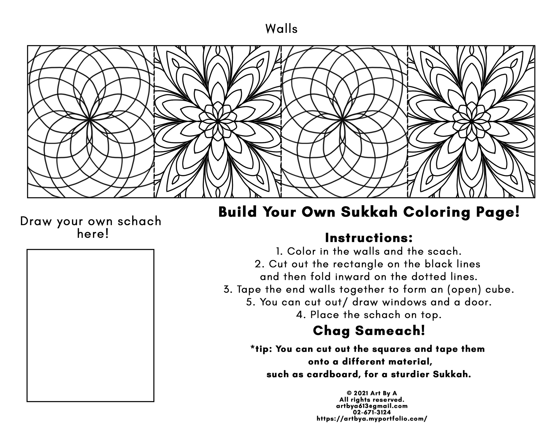 Sukkot Coloring Page
