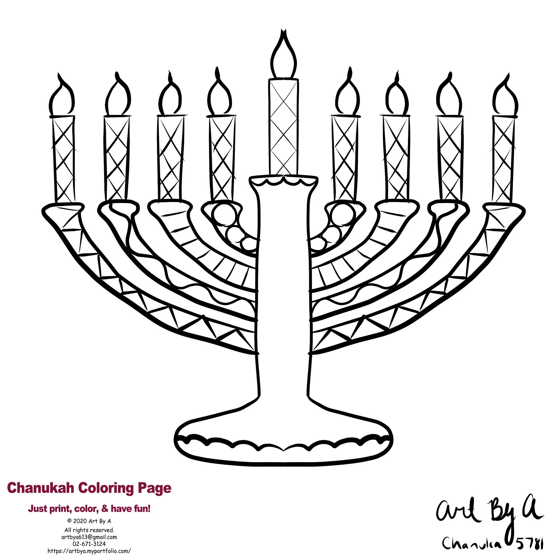 Chanukah Coloring Page