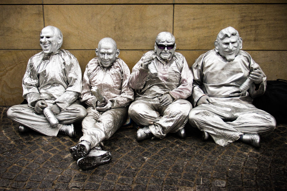 Silver figures, Cologne, Germany, 2013