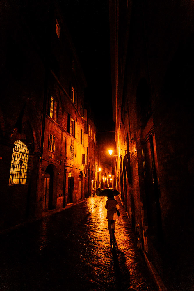 Lonely walk, Siena, Italy, 2014