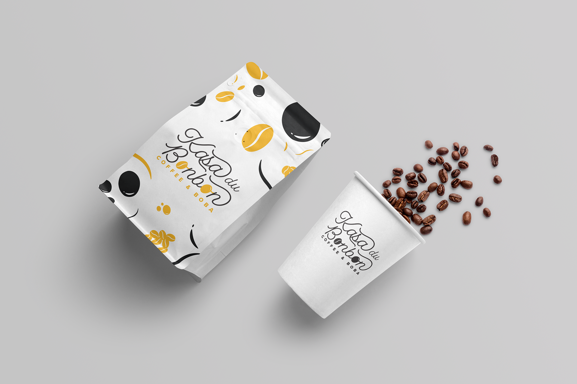 Kasa Du Bonbon Branding (Coffee Bag and Cup)