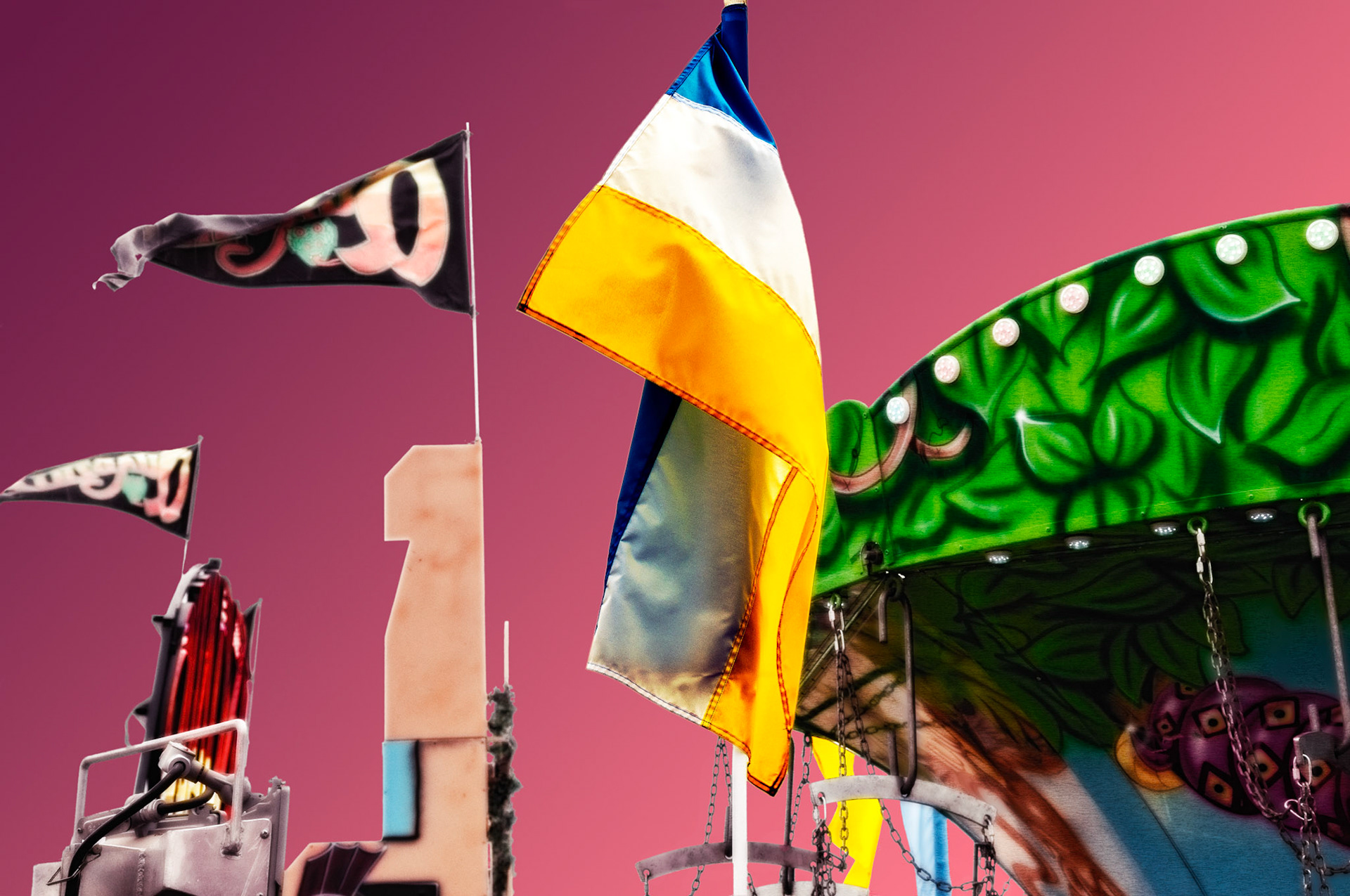 A more intense and interesting version of the grey skies of the San Diego County fair to highlight the frenetic energy of the event.