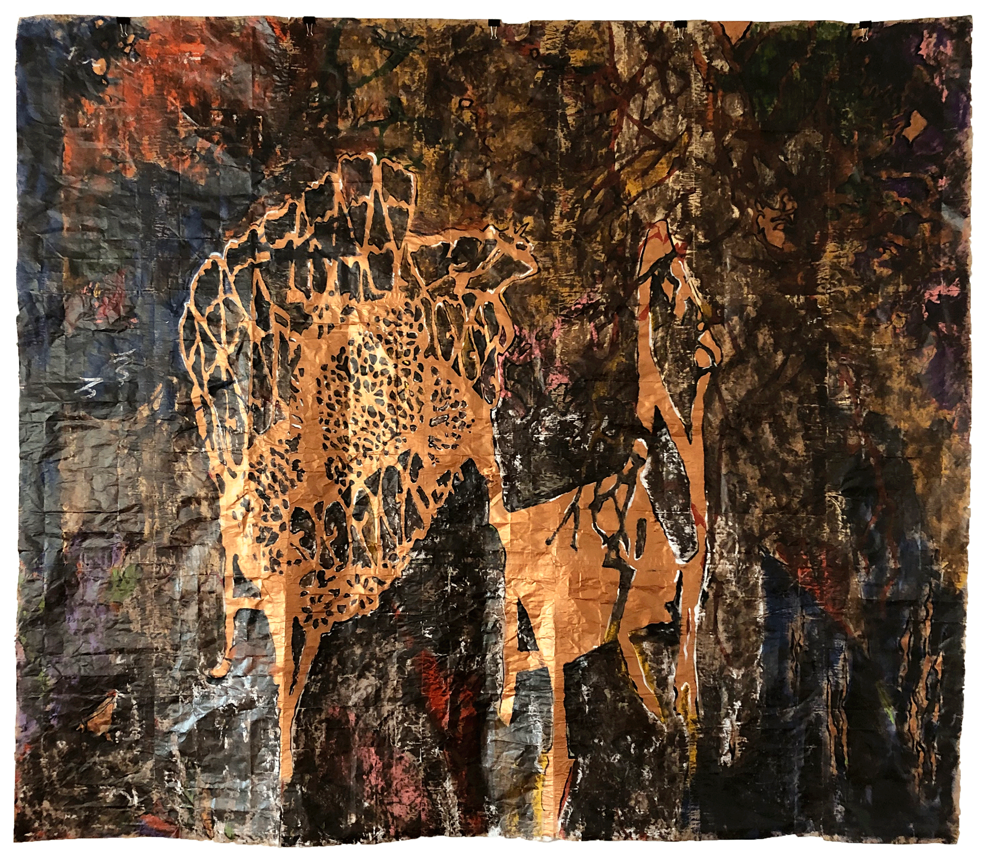 terra curativa III, 2021 | acrílica sobre papel kraft 2,6 x 2,3 m