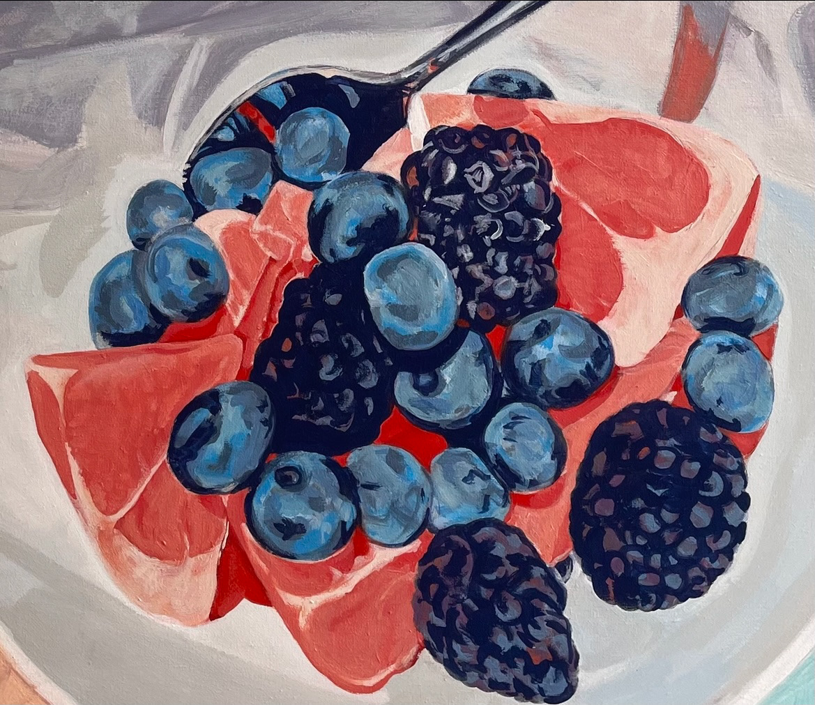 who knew a single blueberry could have so many shades of blue?