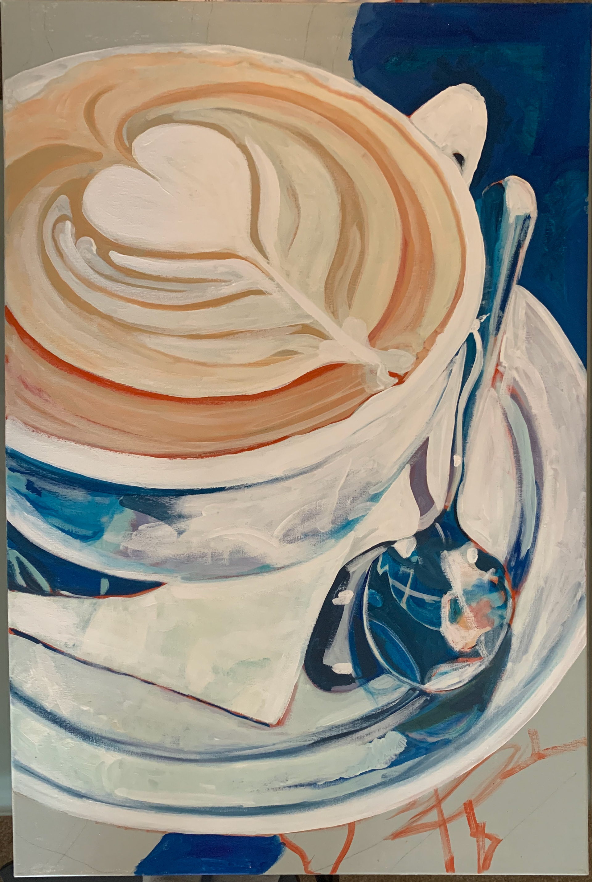 some color correcting and almost no more visible underpainting layer